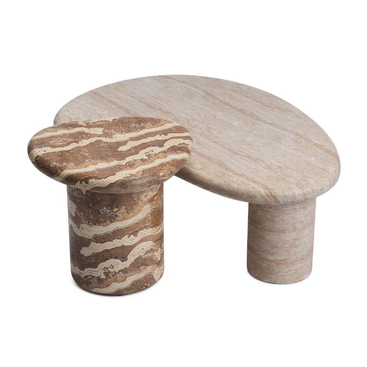 Azzurra Modern Travertine Coffee Table - Elegant Living Room Centerpiece for Home Decor & Entertaining