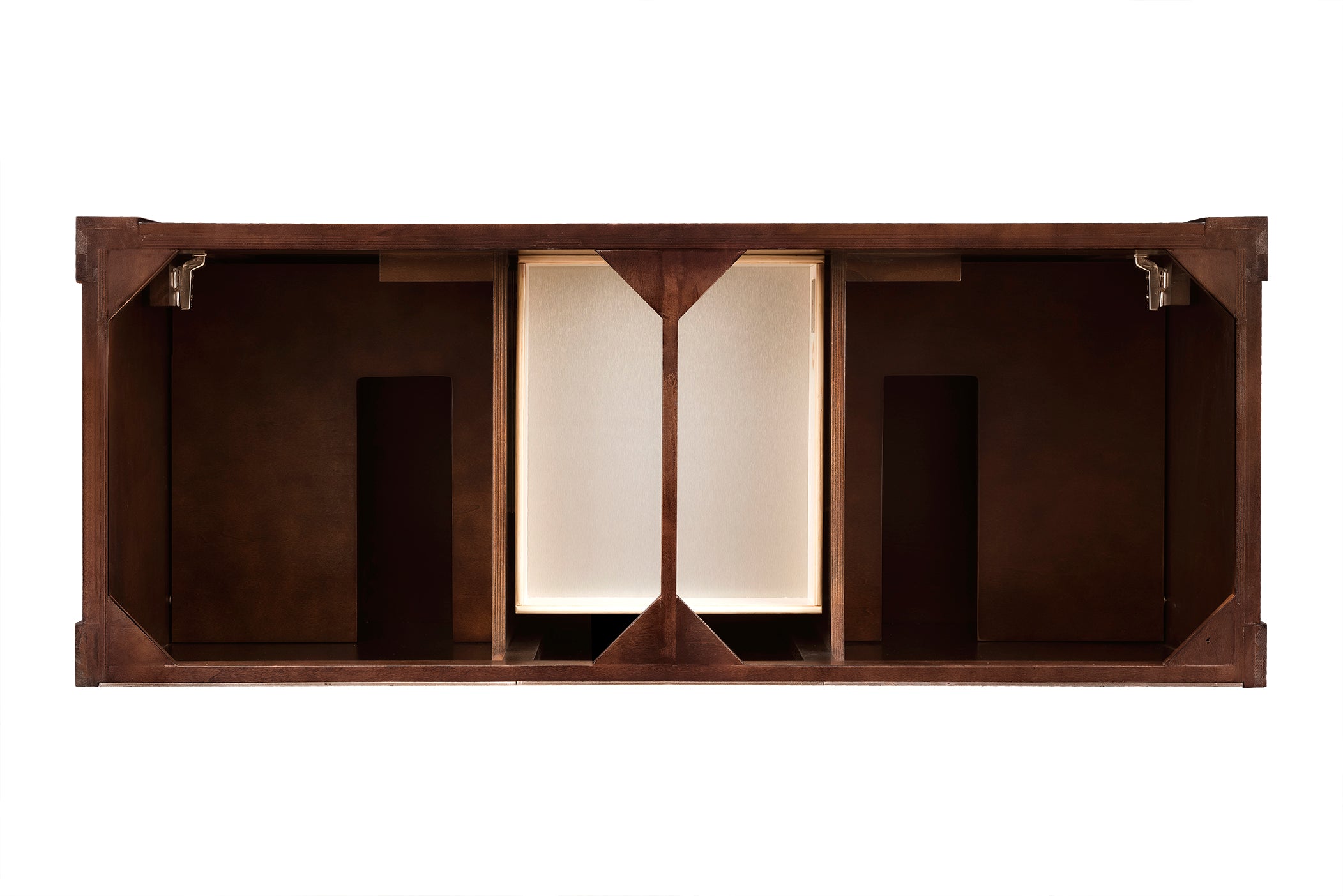 Brookfield 60-Inch Burnished Mahogany Double Vanity Bathroom Sink - Elegant Modern Bathroom Furniture for Master Bath & Guest Bath Remodel