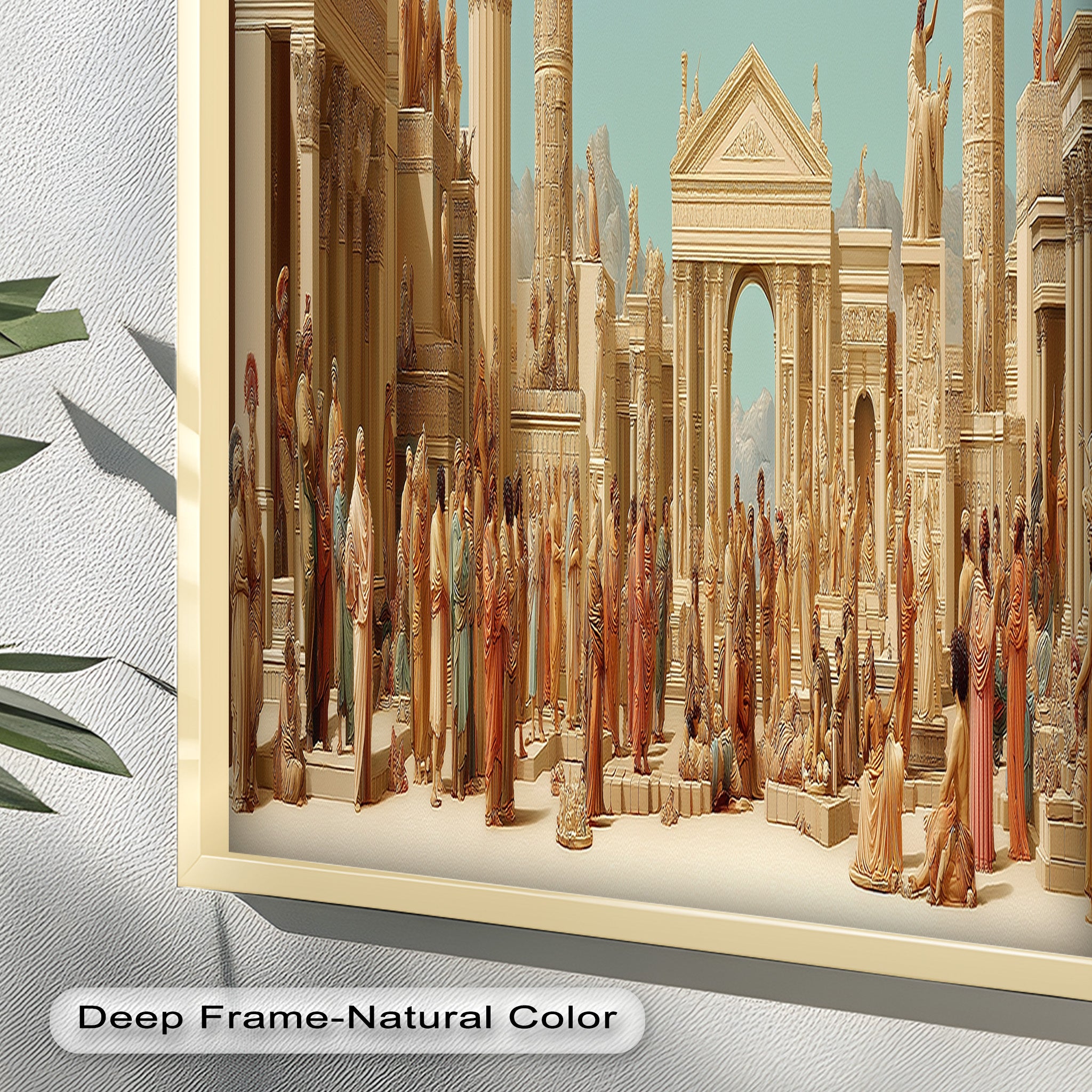 Ancient Agora Gathering - Roman Forum Oil Painting Wall Art | Historical Landscape Artwork | Perfect for Home Decor, Office & Gallery Display
