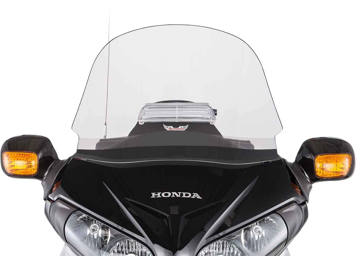Slip Streamer S-167V-C Standard Vented Motorcycle Windshield - Clear, Durable, for Harley, Honda, Yamaha - Perfect for Cruising & Long Rides