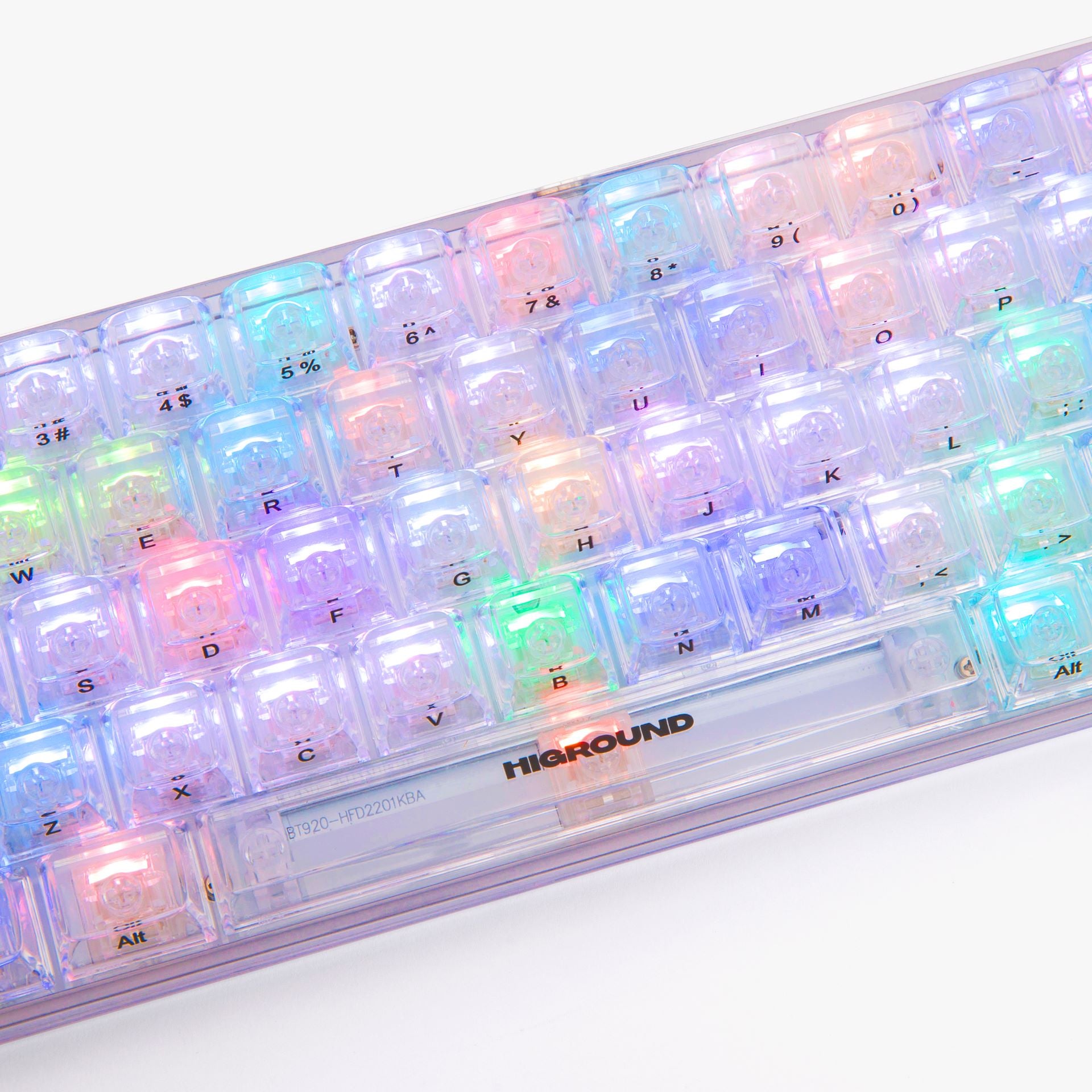 Clear Opal Basecamp 65% Mechanical Keyboard - Compact 65% Layout with RGB Backlit for Gaming & Typing - Perfect for Office Work, Home Use & Esports