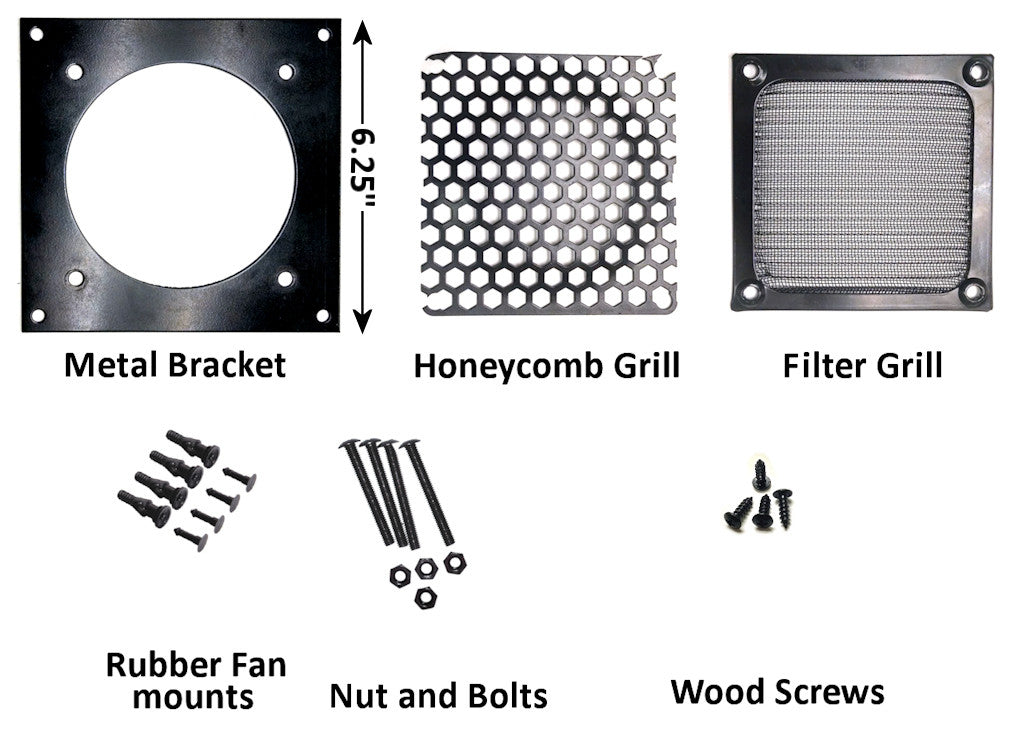 High Performance 120mm Metal Intake Bracket & Air Filter Kit (No Fan Included) - Perfect for PC Case Cooling, Gaming Rigs, and DIY Computer Builds