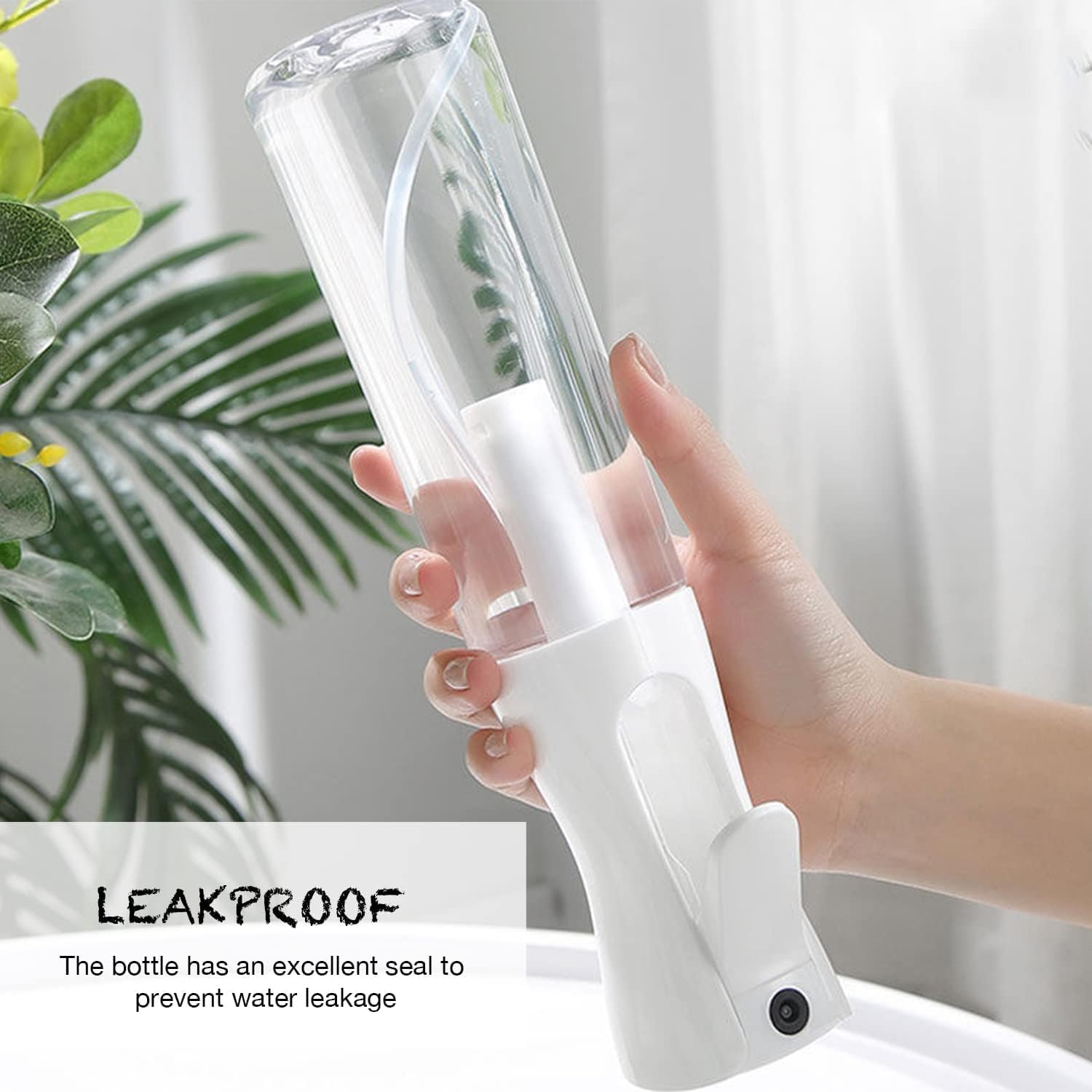 SKYPARKLE 300ml Continuous Spray Bottle - Ultra Fine Mist for Hair Styling, Plant Watering, Cleaning & More | Professional Salon & Barber Quality | Perfect for Home, Salon & Garden Use (White, Pack of 1)