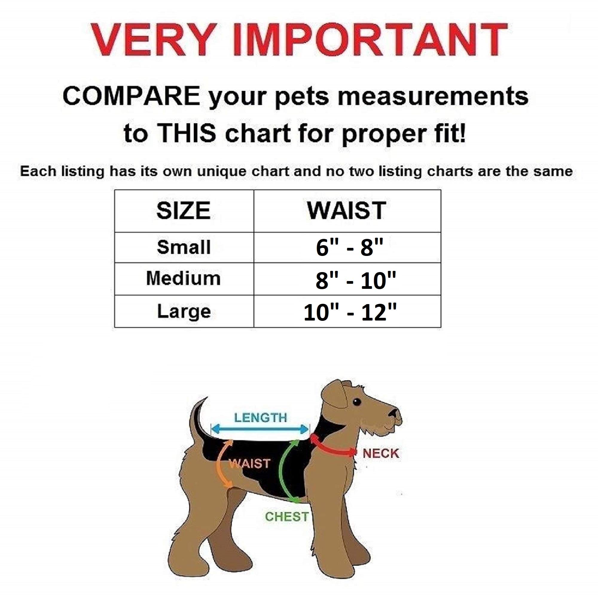 Dog Diaper Skirt for Female Pets - Cotton Sanitary Pant with Ruffles Dress - Small & Medium (Pink, Waist 8