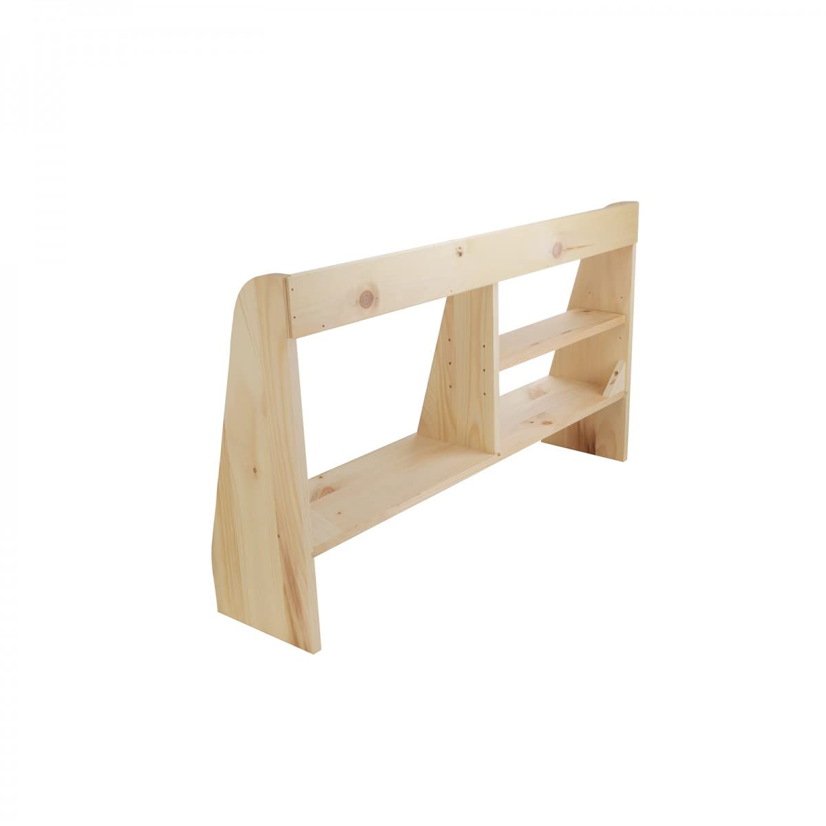 Unfinished Pine Wood Computer Shelf Kit by Renovators Supply - DIY Home Office Desk Organizer for PC, Printer & Accessories - Perfect for Workspace & Gaming Setup