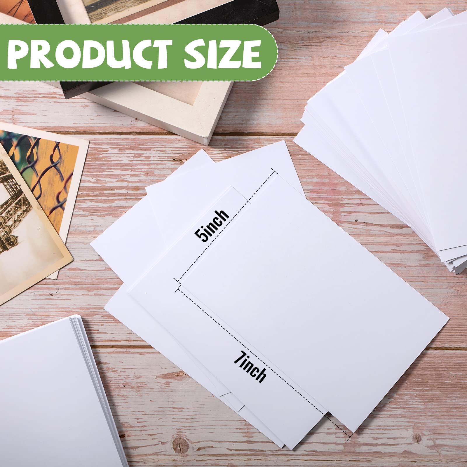 Fuutreo 200 Sheets 5x7 Inch 200 GSM Glossy White Photo Paper for Inkjet Printers - Premium Quality Photographic Paper for Printing Photos, Art Prints & Professional Projects
