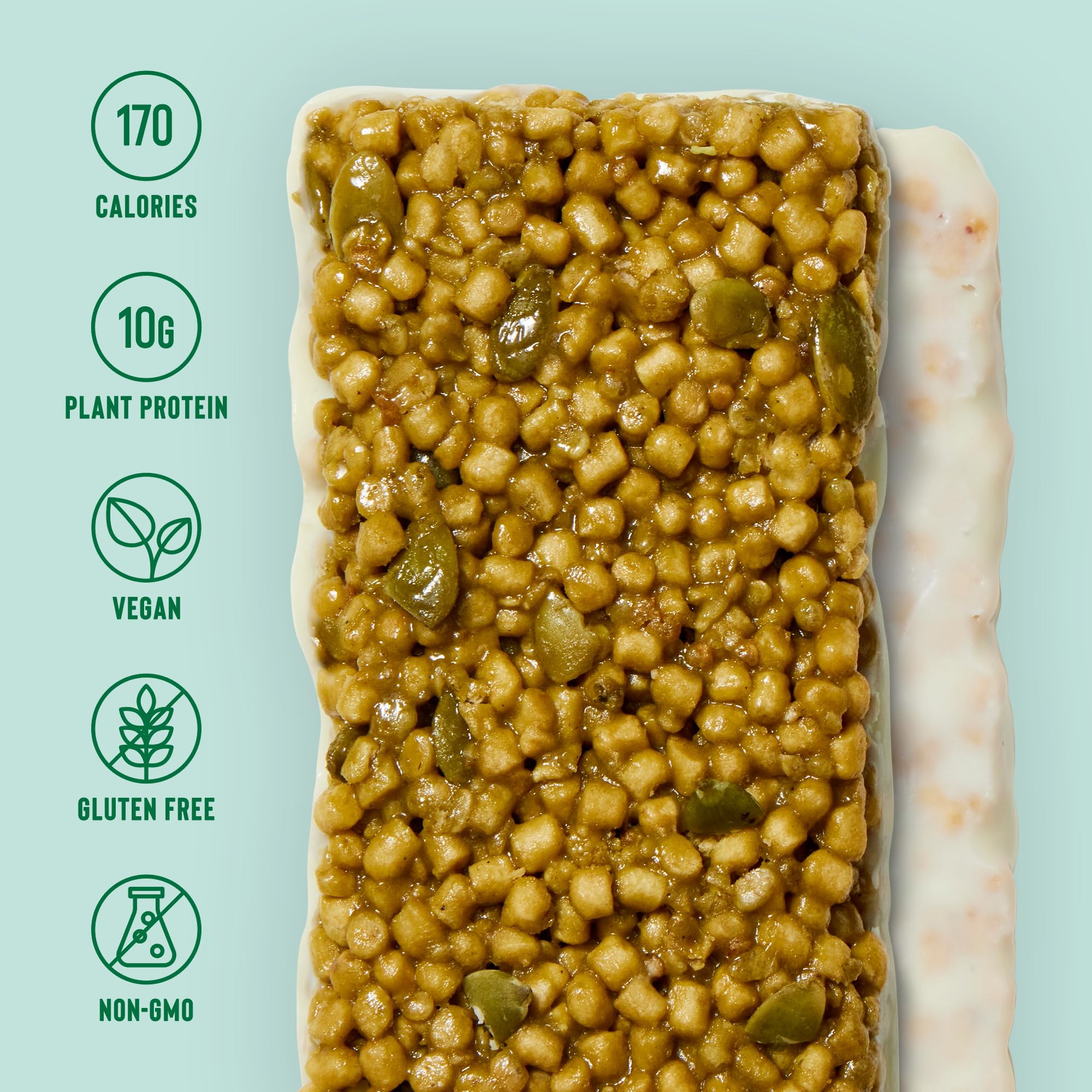Mezcla Puff-Crispy Protein Bar - Matcha Vanilla Flavor | Vegan, Gluten Free, Plant-Based Protein Snack | Perfect for Workouts, Hiking & Healthy On-The-Go Energy