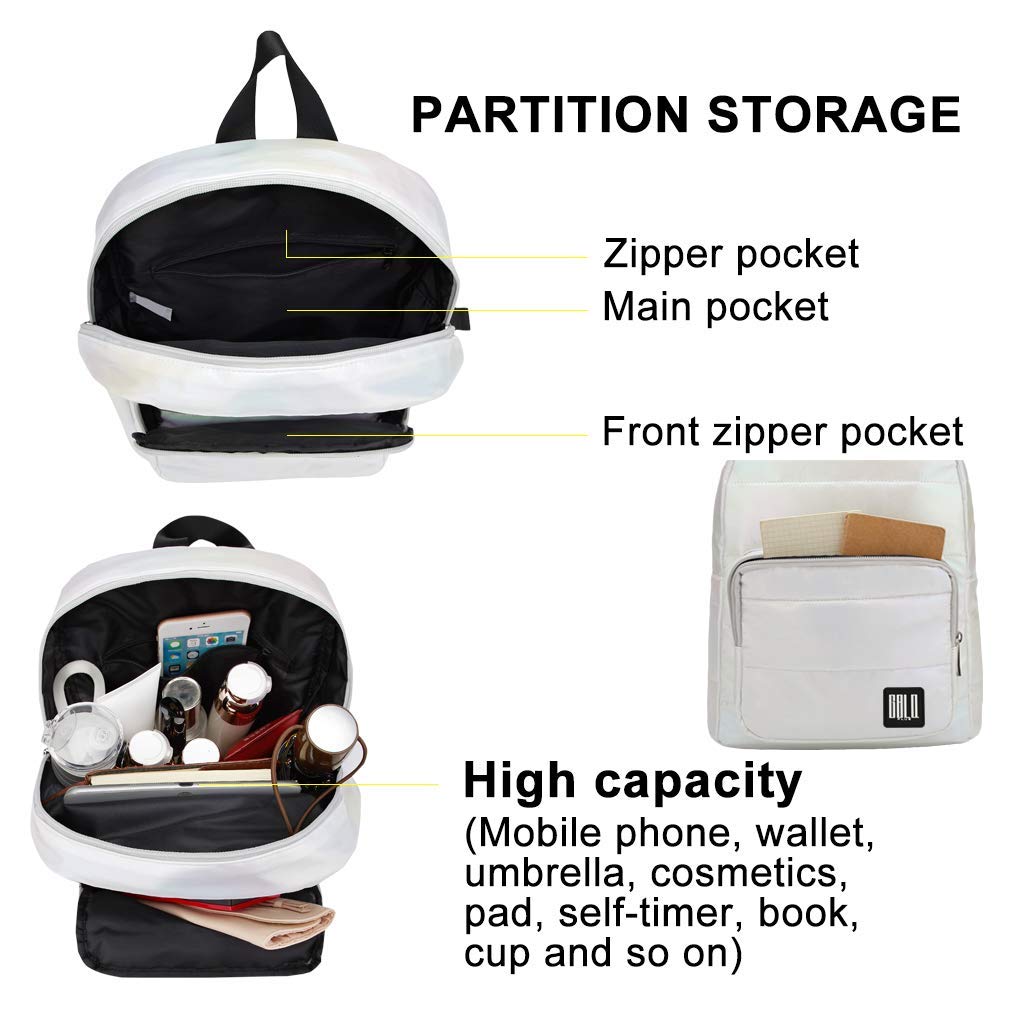 Women's Lightweight Quilted Backpack Purse - Waterproof & Stylish for Daily Use