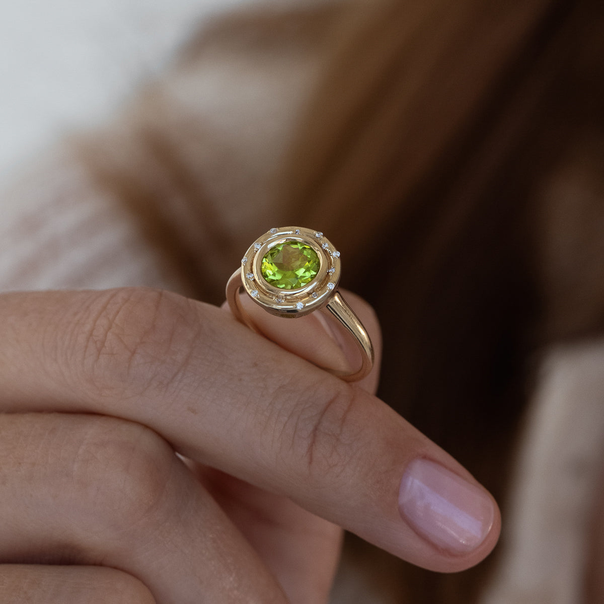 Peridot Sterling Silver Ring for Women - Elegant Green Gemstone Jewelry for Engagement, Wedding & Everyday Wear