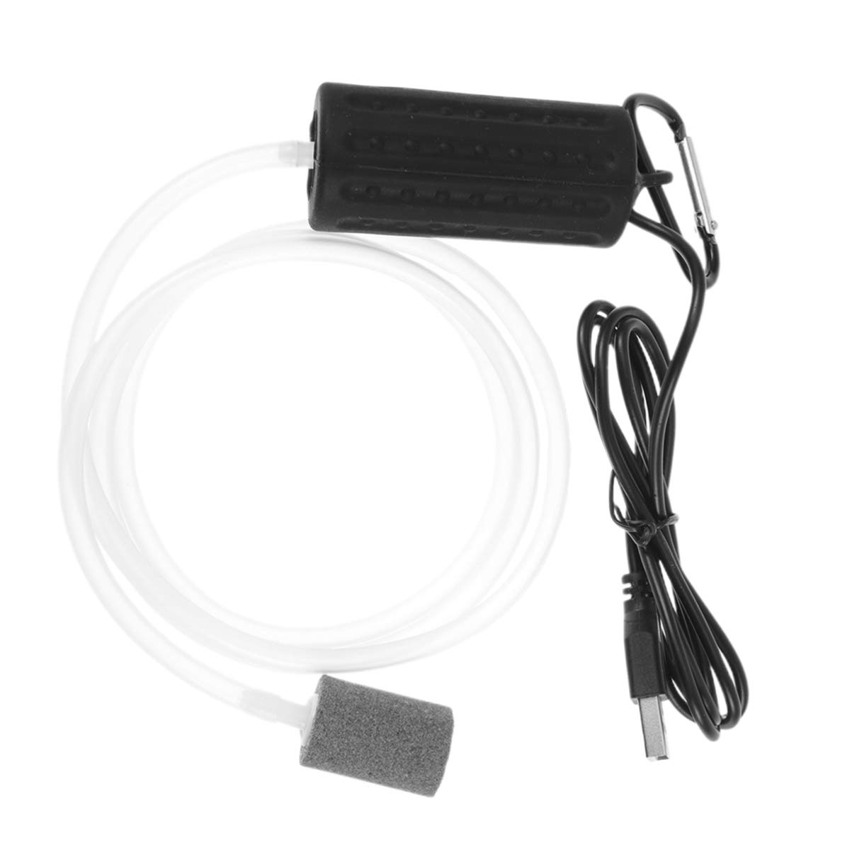 Balacoo Mini Aquarium Air Pump - Silent USB Fish Tank Air Stone with Bubble Disk, Energy Saving Oxygen Pump for Small Aquariums - Perfect for Home, Office & Desktop Fish Tanks