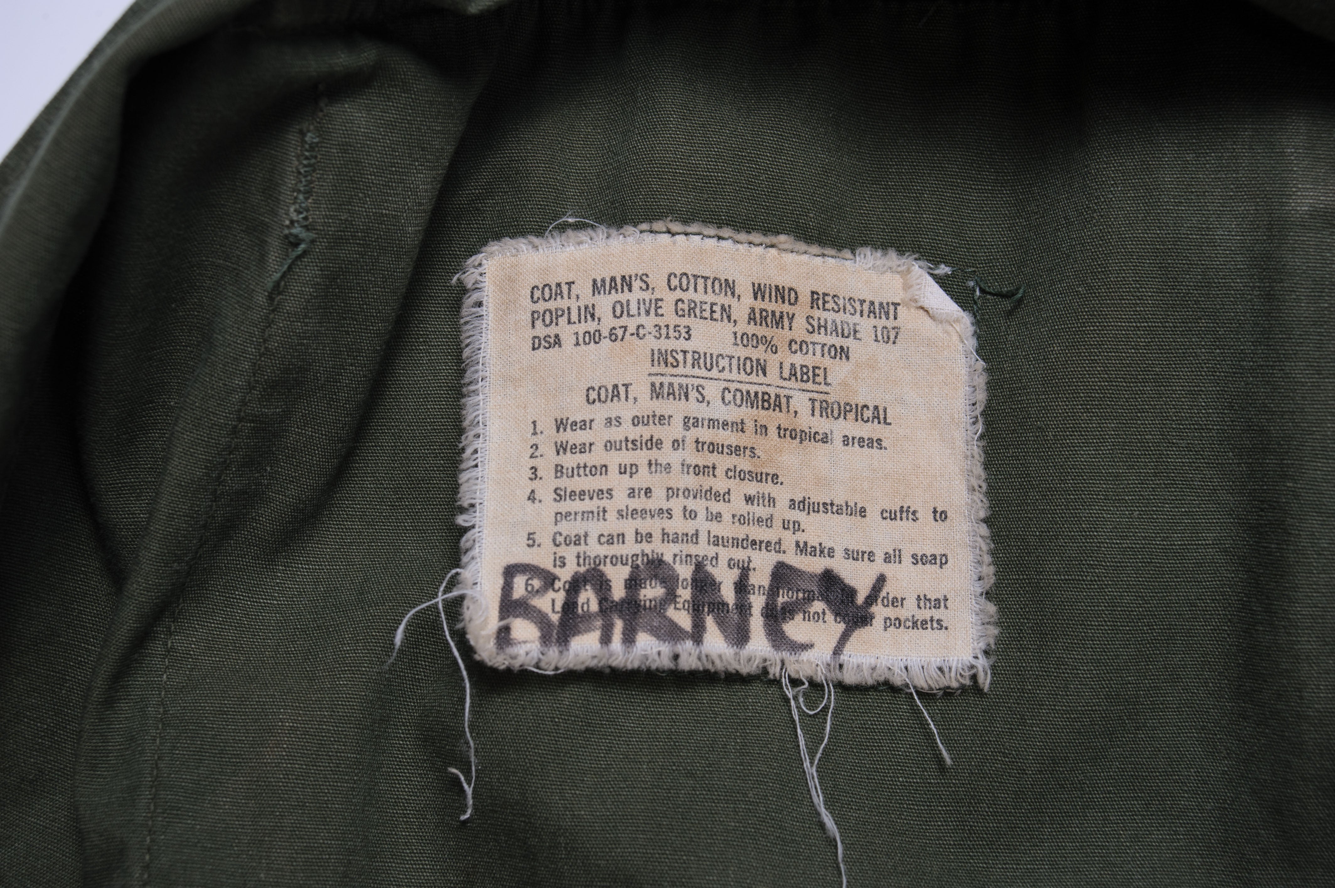 Vintage US Army 5th Pattern Tropical Combat Jacket - Ripstop Fabric - Vietnam War Era (1967) - 25th Infantry Division Sergeant - Military Collectible & Outdoor Adventure Gear