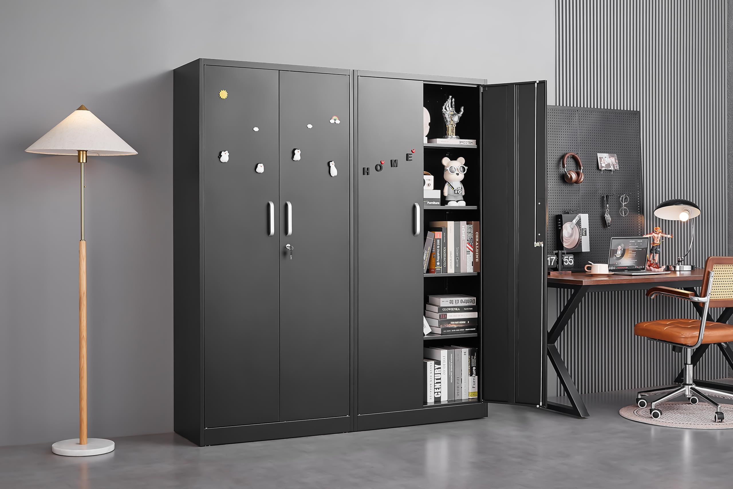 Heavy Duty Metal Storage Cabinet with Adjustable Shelves - 71
