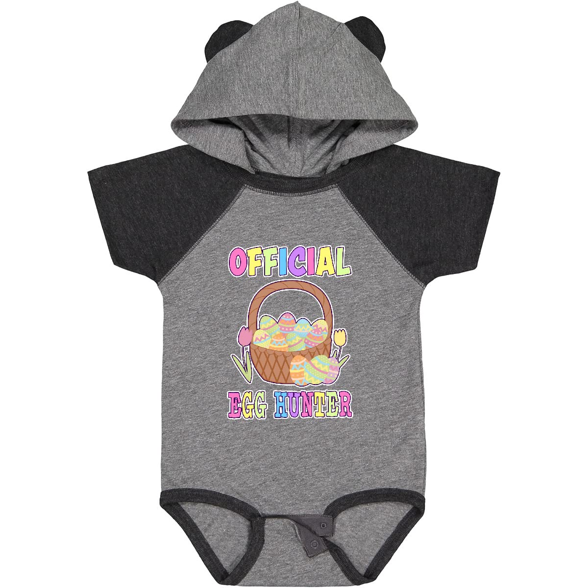 Inktastic Official Egg Hunter with Easter Basket and Eggs Baby Bodysuit - Cute Easter Outfit for Baby Boys & Girls - Perfect for Easter Egg Hunts, Family Photos & Holiday Celebrations