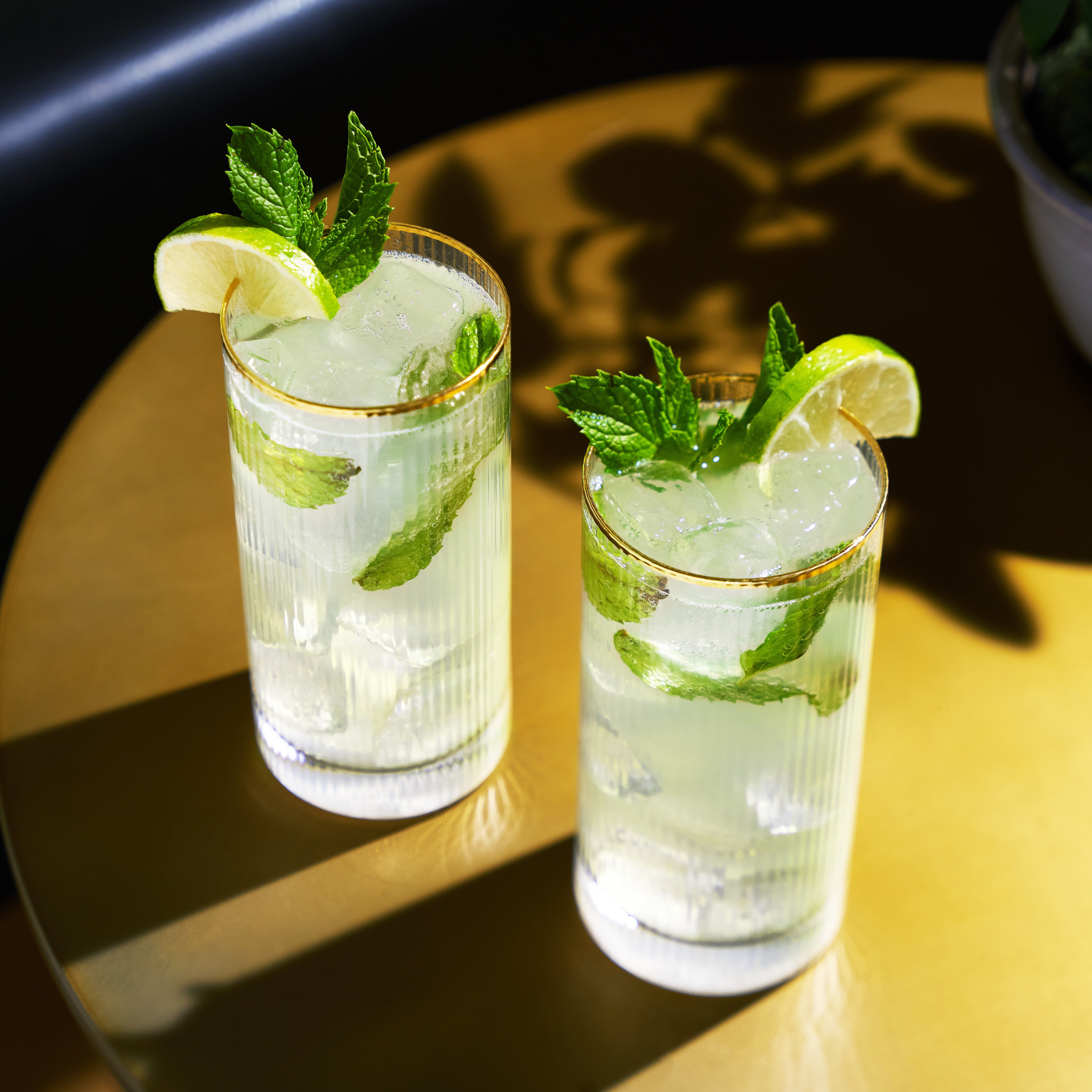 Premium Meridian Crystal Highball Glasses - Set of 2 Elegant Whiskey & Cocktail Drinking Glasses - Perfect for Home Bars, Parties & Gifts
