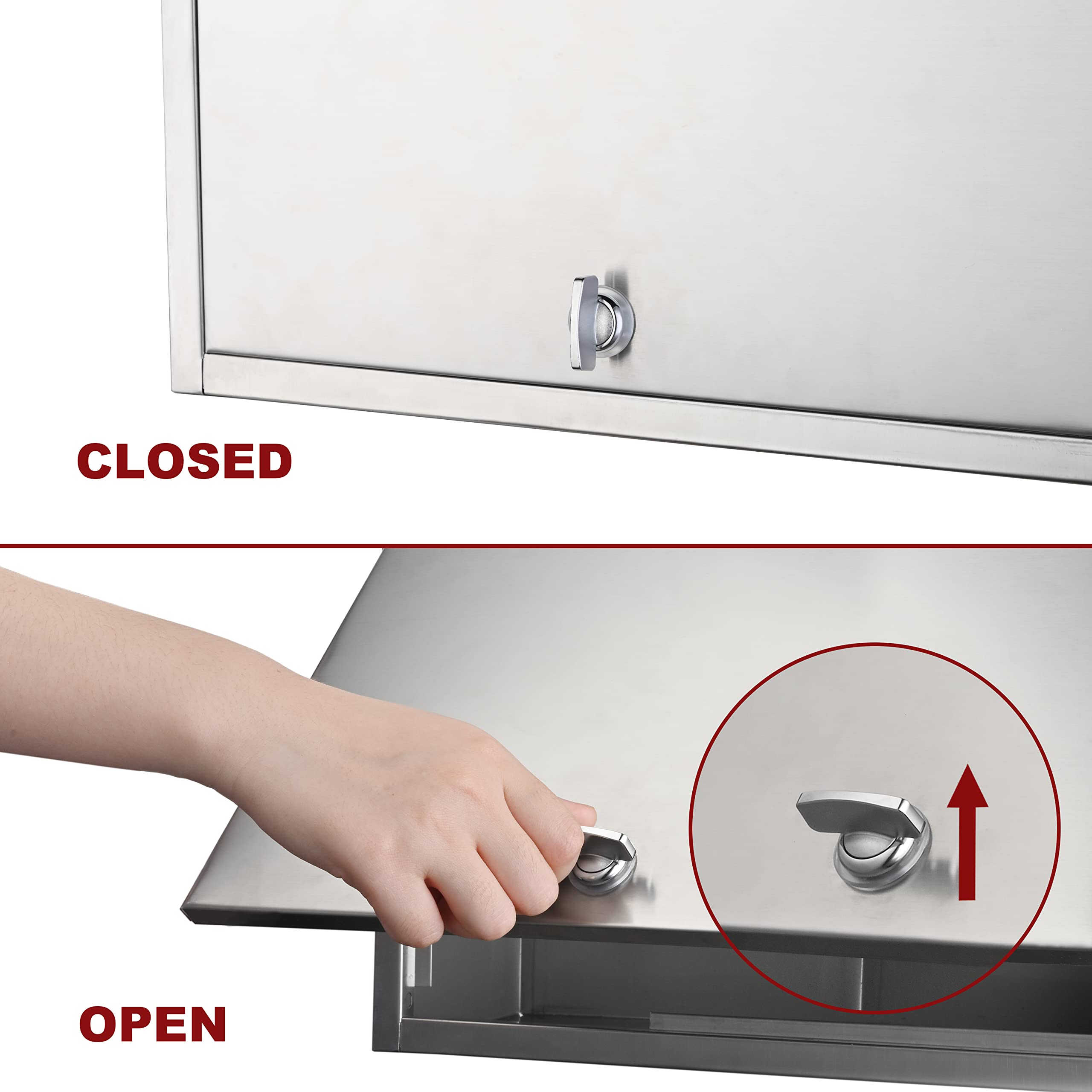 Keyless RV Thumb Cam Lock - 1-1/8 Inch Twist Operated Boat & RV Storage Compartment Lock - Pack of 5 - Secure Outdoor Shower, Baggage Doors & Storage Boxes for Camping, Travel & Marine Use