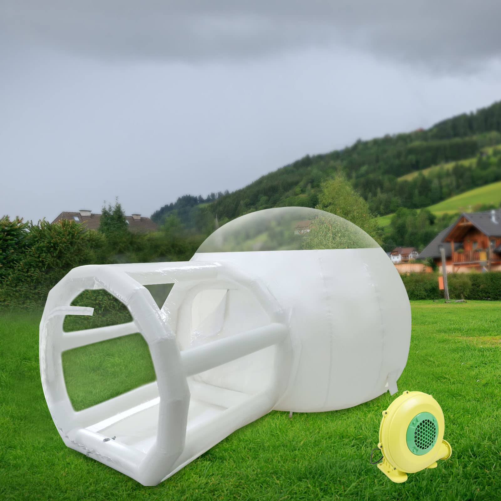 **Inflatable Bubble Tent - Transparent Outdoor Camping Dome for 3-5 People, Portable Garden Bubble House with Blower - Perfect for Backyard, Glamping & Stargazing**