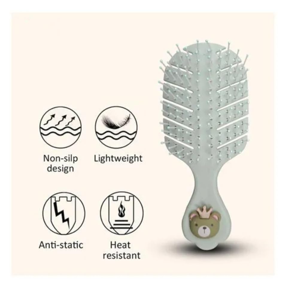 Eco-Friendly Small Hair Brush for Travel - Detangling & Styling Brush with Soft Bristles - Perfect for On-the-Go Hair Care, Gym Bags & Travel Essentials