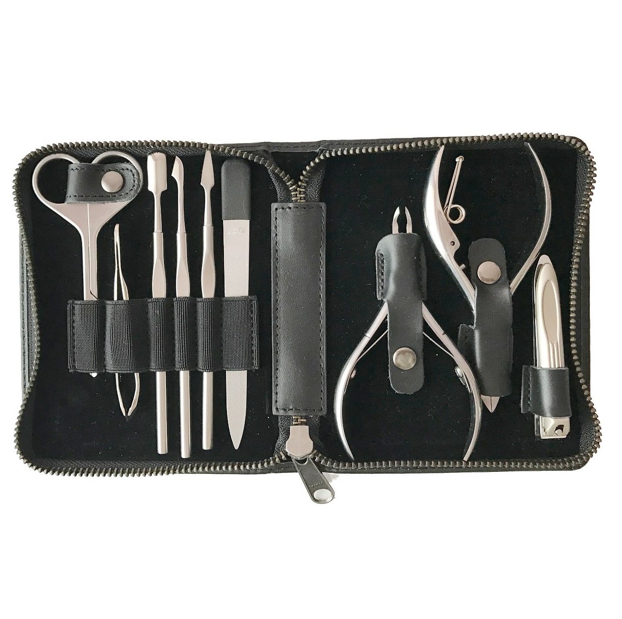 Takumi No Waza 9-Piece Grooming Kit for Men - Premium Stainless Steel Beard Trimmer, Scissors & Nail Clippers Set (G-3104) - Perfect for Travel, Home & Professional Barber Use