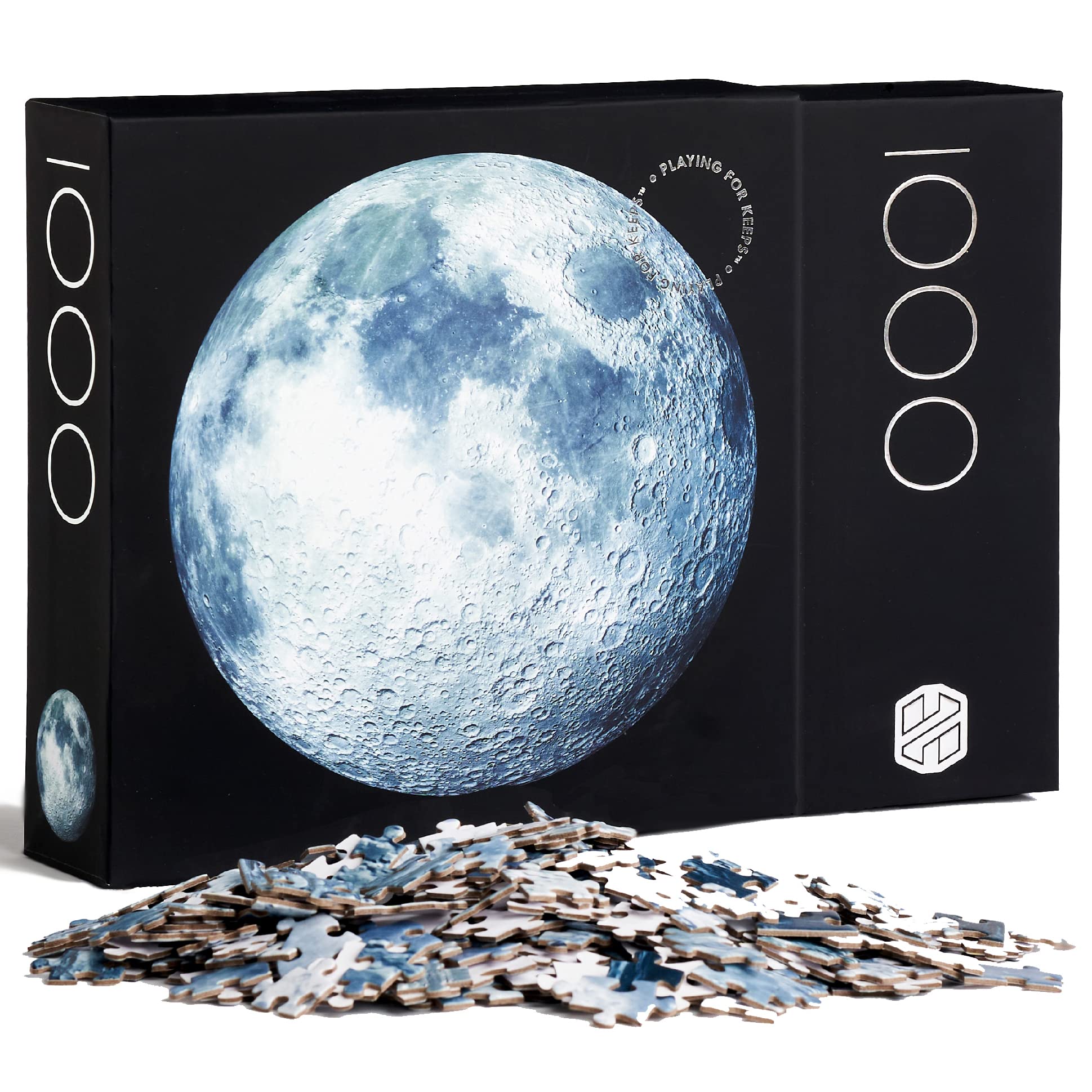1000 Piece Moon Puzzle for Adults - Premium Round Jigsaw Puzzle with NASA Space Theme | Wall Art Decor, Mindfulness Game for Teens & Family | Perfect for Home Decor, Relaxation & STEM Education Activities