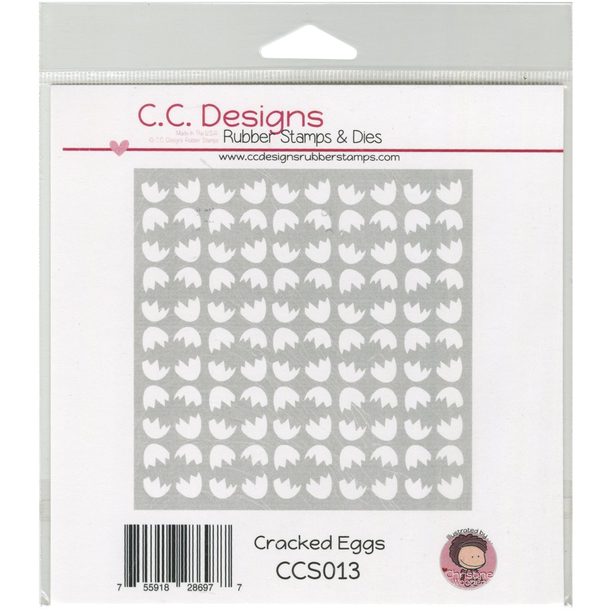 C.C. Designs Cracked Eggs Stencils 6x6 for Card Making & Scrapbooking
