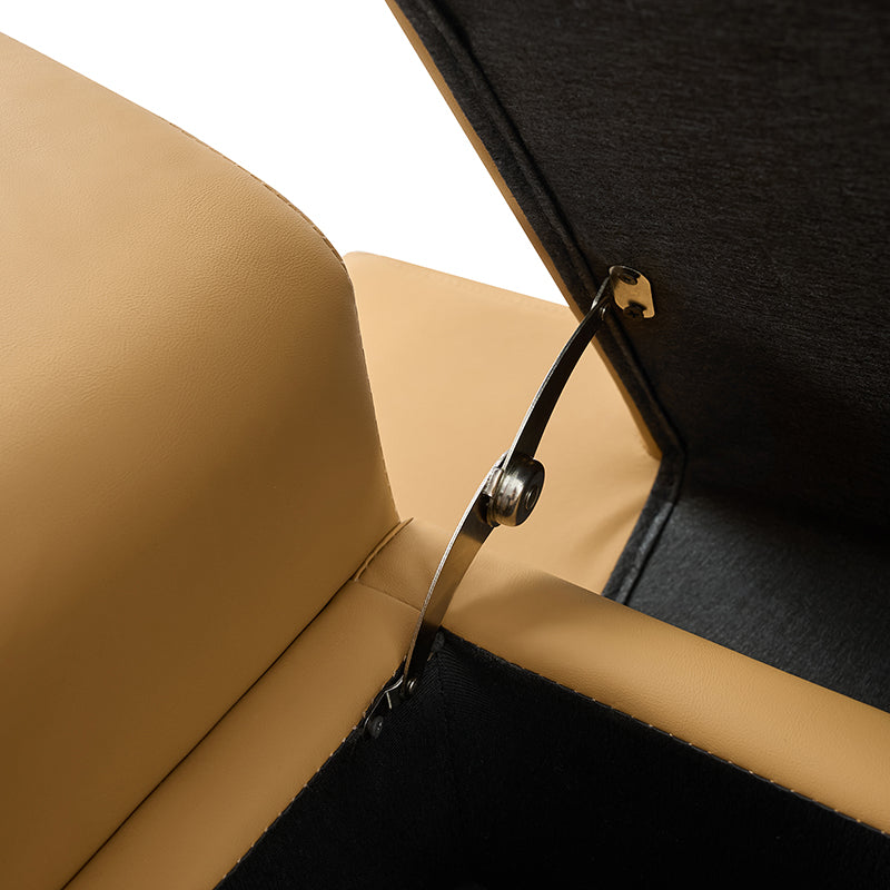 Gaston Entryway Bench - Scratch-Resistant Vegan Leather with Built-in USB Charging Port - Perfect for Hallway, Living Room & Bedroom Storage