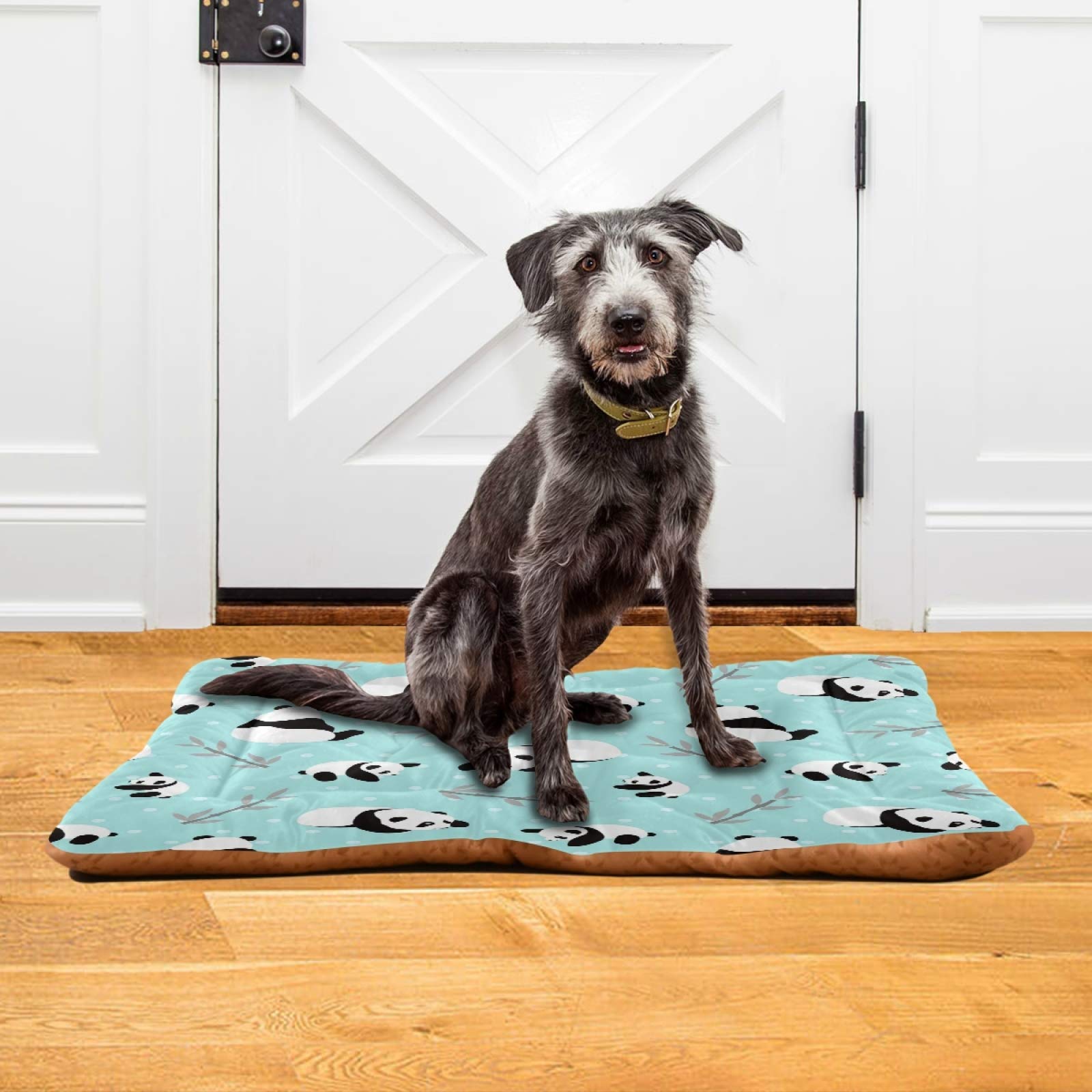 Ultra Soft Panda Dog Bed for Small & Medium Dogs - 24x18in Comfortable Rectangle Pet Bed for Cats & Dogs - Calming Plush Bed for Puppies & Kittens - Perfect for Bedroom, Living Room & Pet Travel