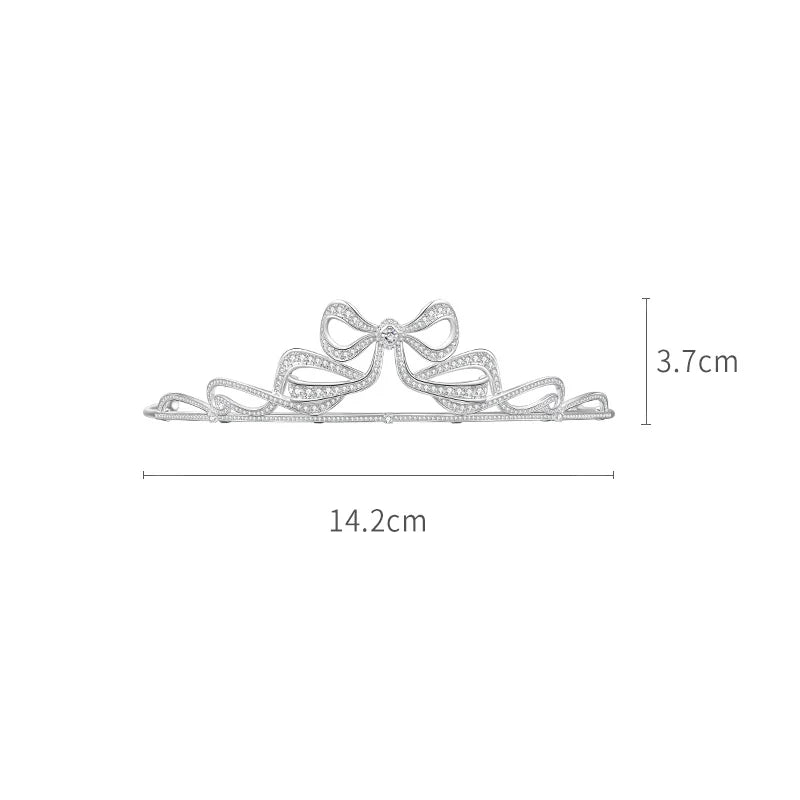 Grace Tiara Headband for Women - Elegant Rhinestone Wedding Hair Accessories for Brides, Prom, Pageant, and Special Occasions