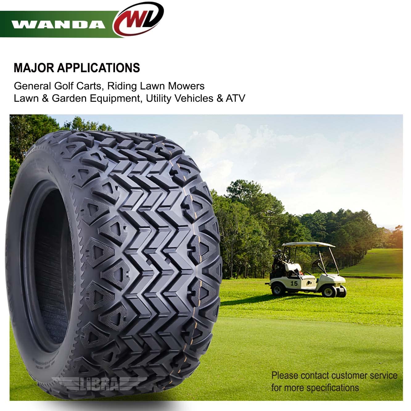 Premium 23x10.5-12 Golf Cart & ATV Tires - 4 Ply All-Terrain Tires (Set of 4) - Heavy Duty for Golf Carts, UTVs & Utility Vehicles - Perfect for Off-Road, Lawn & Farm Use
