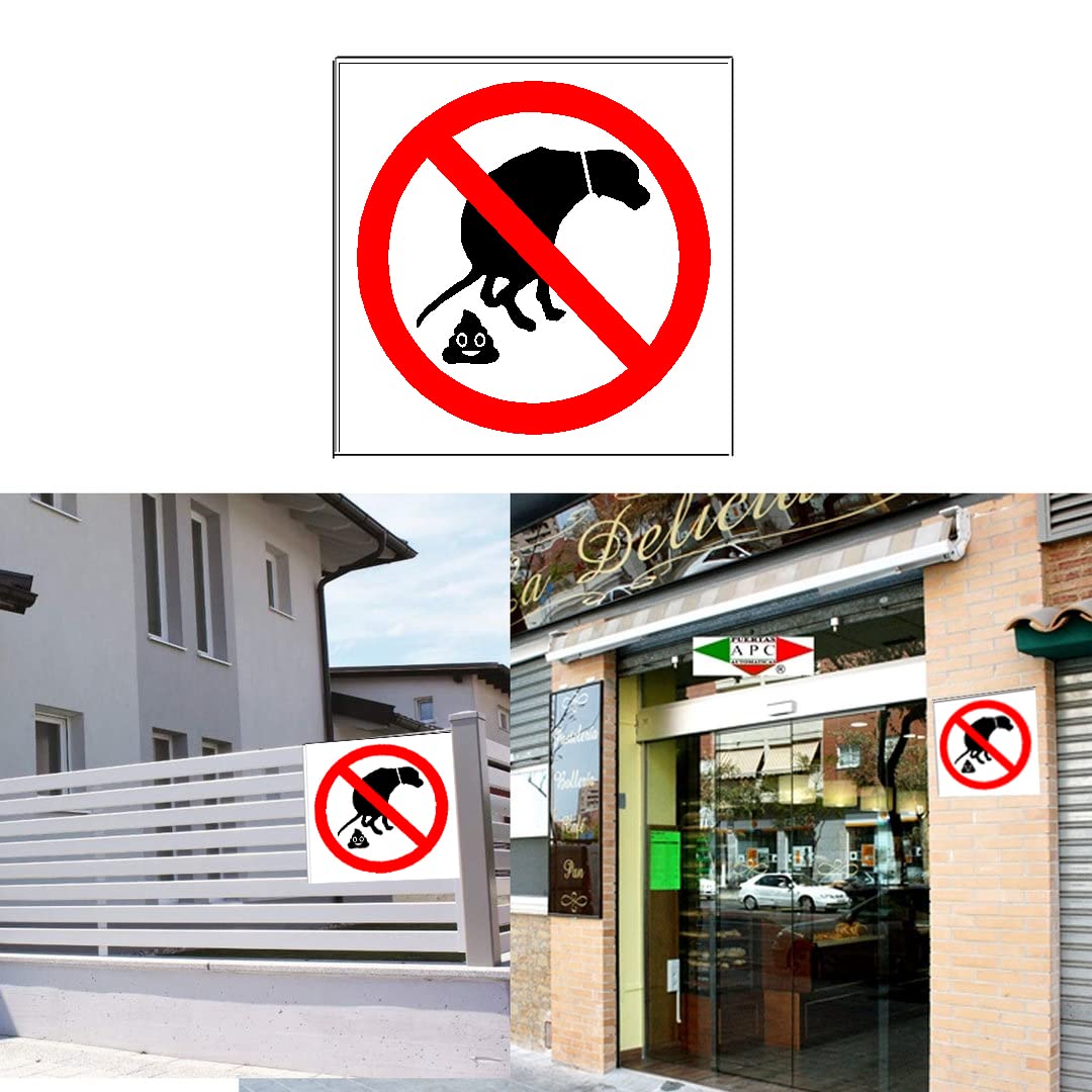 3mm Aluminum Dog Poop Sign Plate - 
