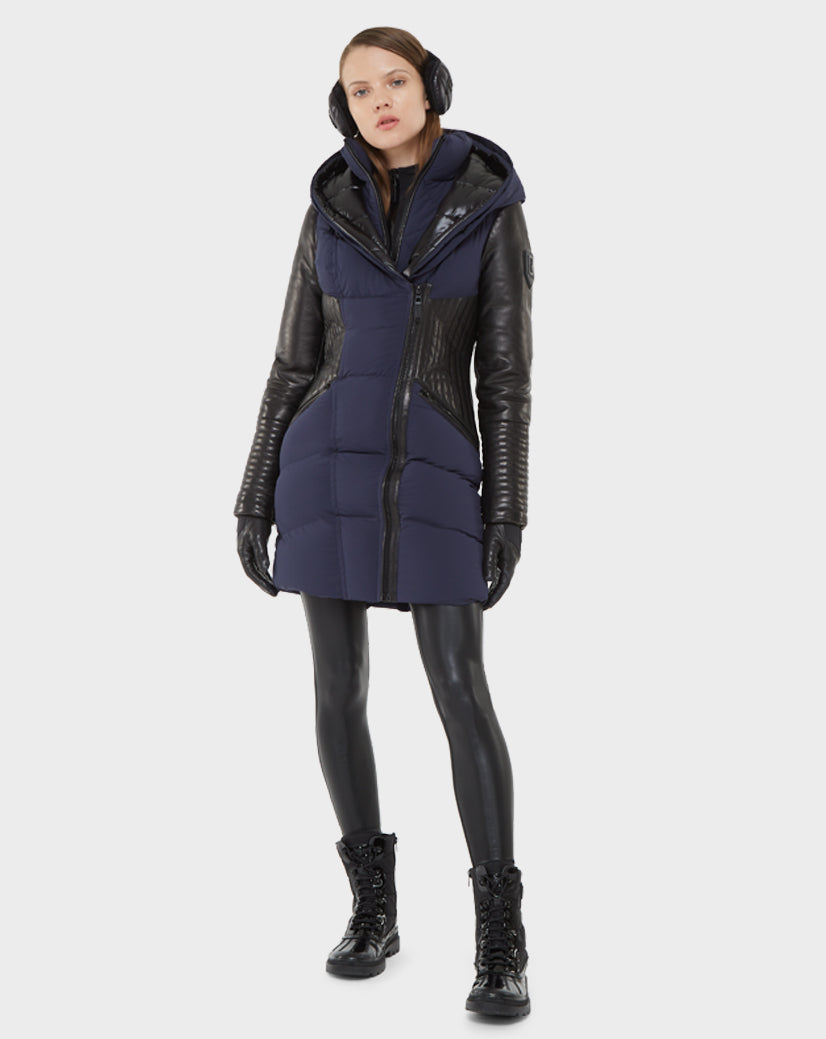 SHAUNA 8121509 Women's Navy Blue Casual Dress - Perfect for Office, Party & Everyday Wear