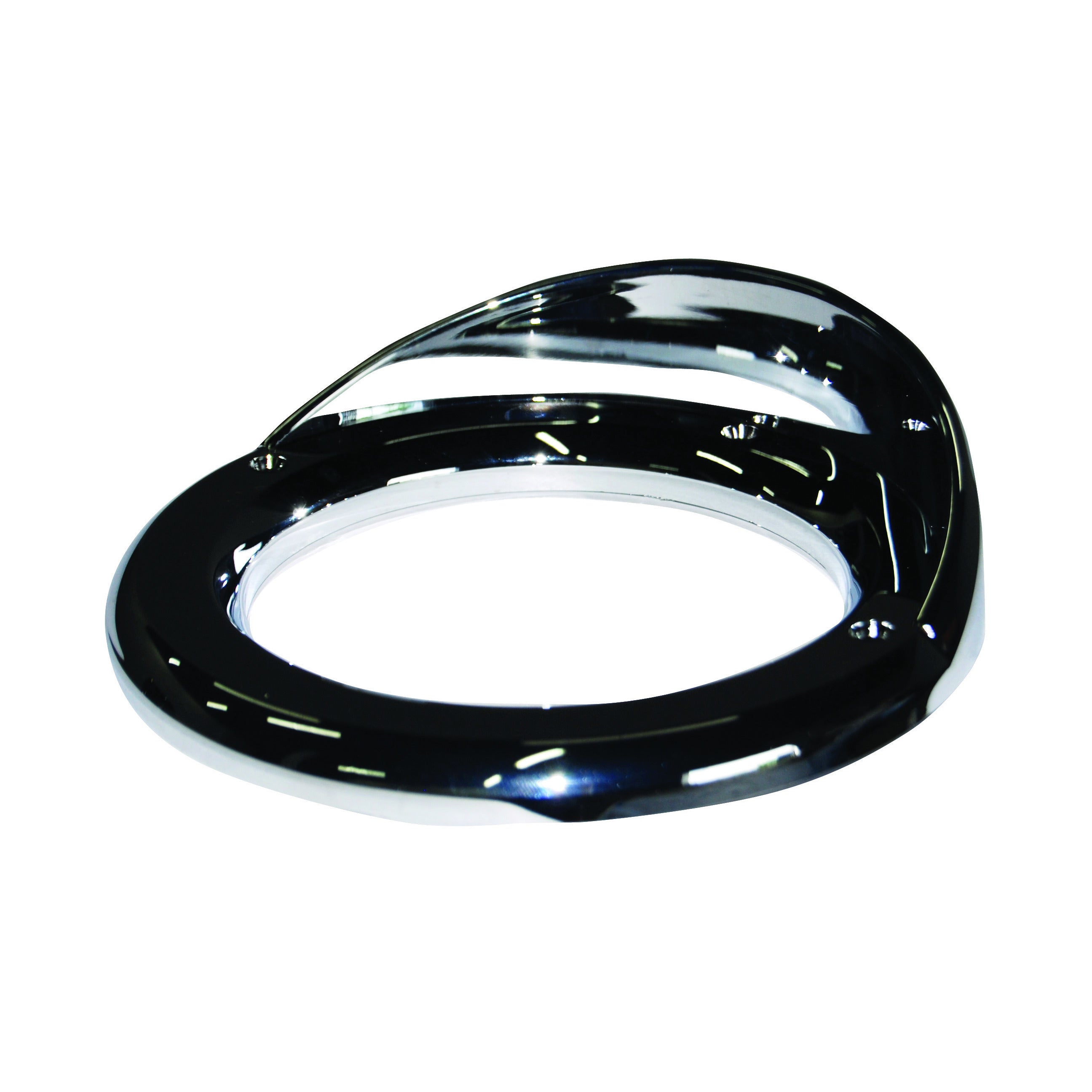 Fortpro 4 Round Bezel with Visor Chrome - Universal Mount for Stop, Tail & Turn Lights - Perfect for Trucks, Trailers & Motorcycles