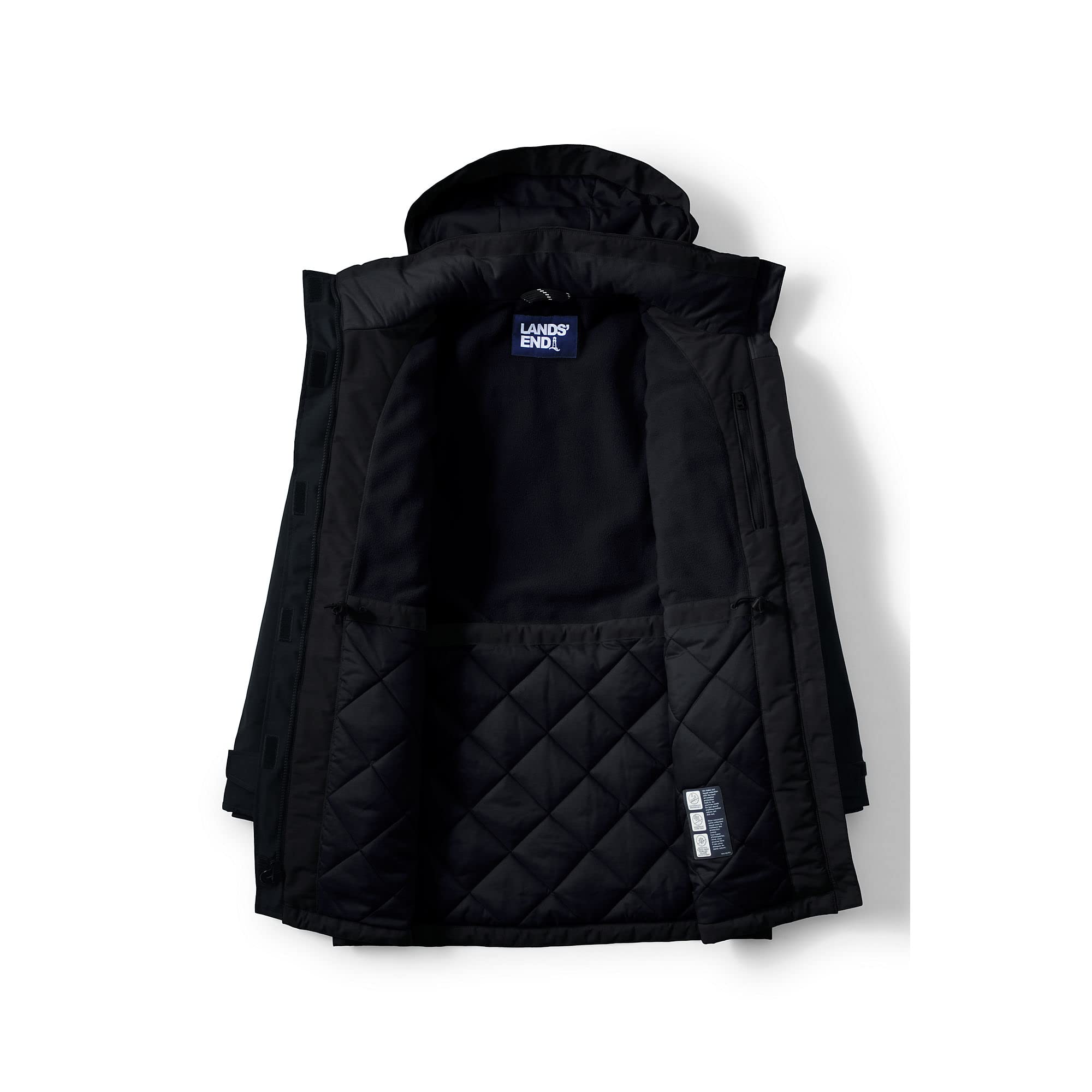 Lands' End Women's Squall Insulated Parka - Waterproof Winter Coat, Black, Petite Plus Size 3X - Perfect for Cold Weather, Snow Activities & Outdoor Adventures