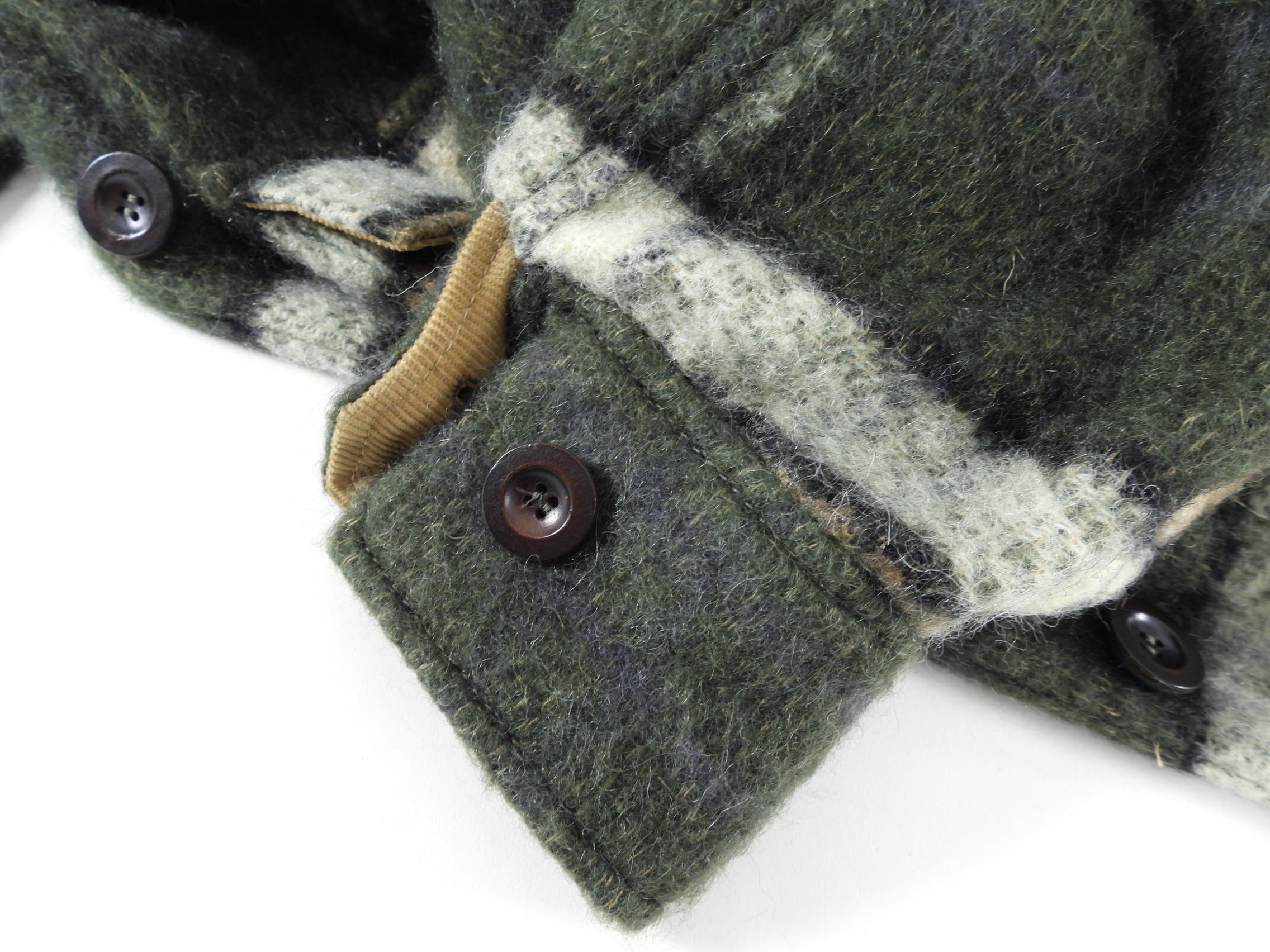 Chloe Dark Green Check Blanket Coat Shacket for Women - XS/S - Warm Plaid Overshirt Jacket for Fall & Winter Fashion, Outdoor Activities and Casual Wear