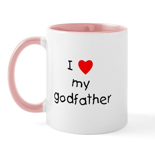 White/Pink Inside - I Love My Godfather Mug