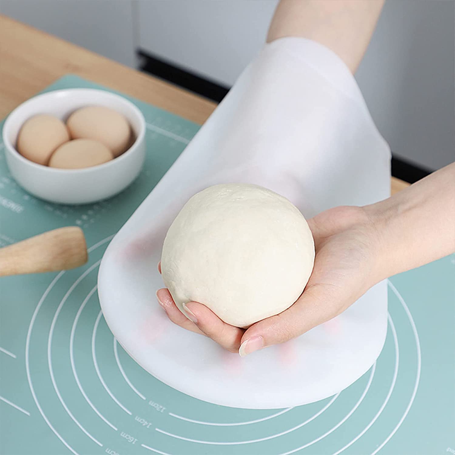 Hinfy Food-Grade Silicone Kneading Bag - Reusable Dough Mixer for Bread, Pastry & Pizza - Flour Mixing & Storage Bag (1 Pack) - Perfect for Home Baking, Meal Prep & Food Preservation