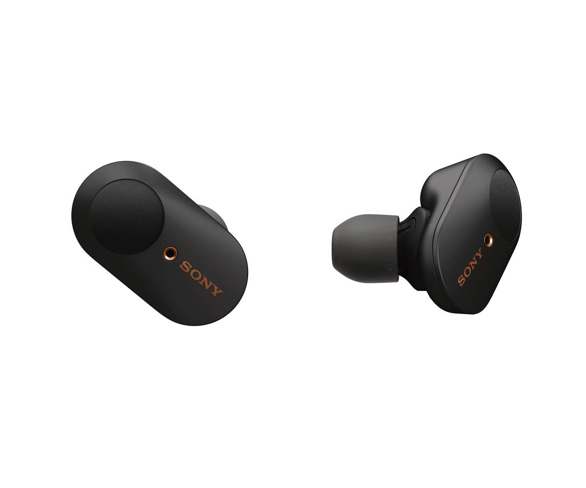 Sony WF-1000XM3 Wireless Noise Canceling Earbuds - Bluetooth 5.0, 24hr Battery, HD Sound - Premium Renewed Black Headphones for Travel, Workout & Commuting