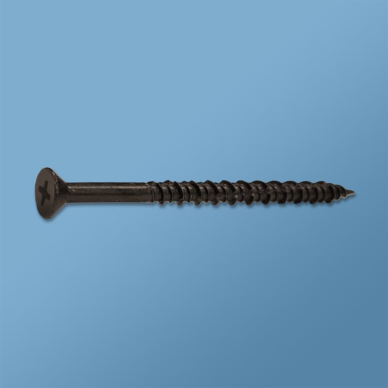 CON Concrete Screws - Phillips Flat Head, Bronze & White Coating for Masonry, Brick, and Concrete - Ideal for Outdoor Construction and DIY Projects