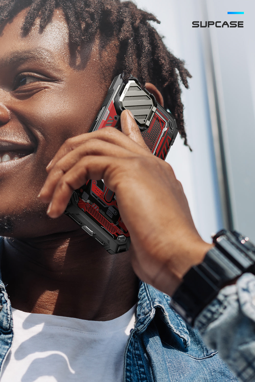 iPhone 15 Pro Max 6.7 Inch Unicorn Beetle MAG XT MagSafe Case - Red Circuit | Shockproof & Magnetic Protection | Perfect for Outdoor Adventures & Daily Use