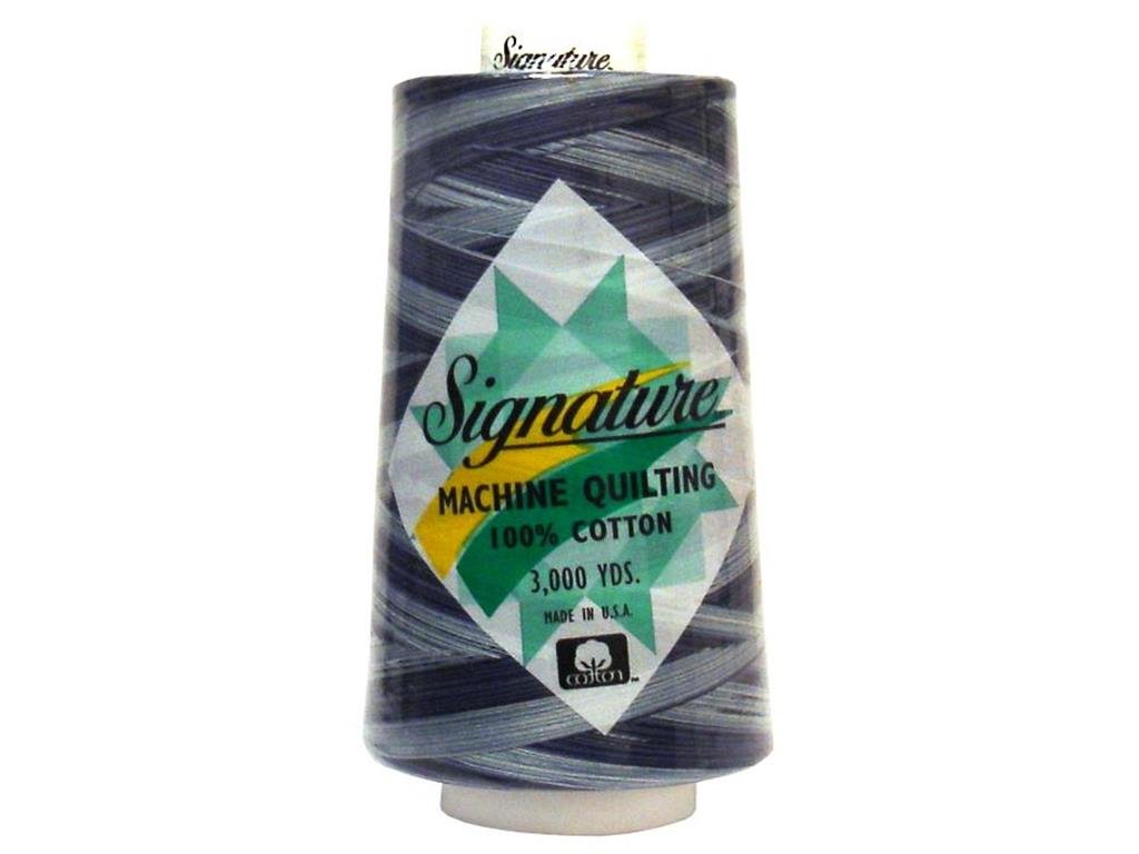 Signature Thread SIG49.M5 100% Cotton Quilting Thread 3000 Yards - Variegated Denim | High-Quality Sewing & Quilting Supplies for DIY Projects, Home Decor & Crafting