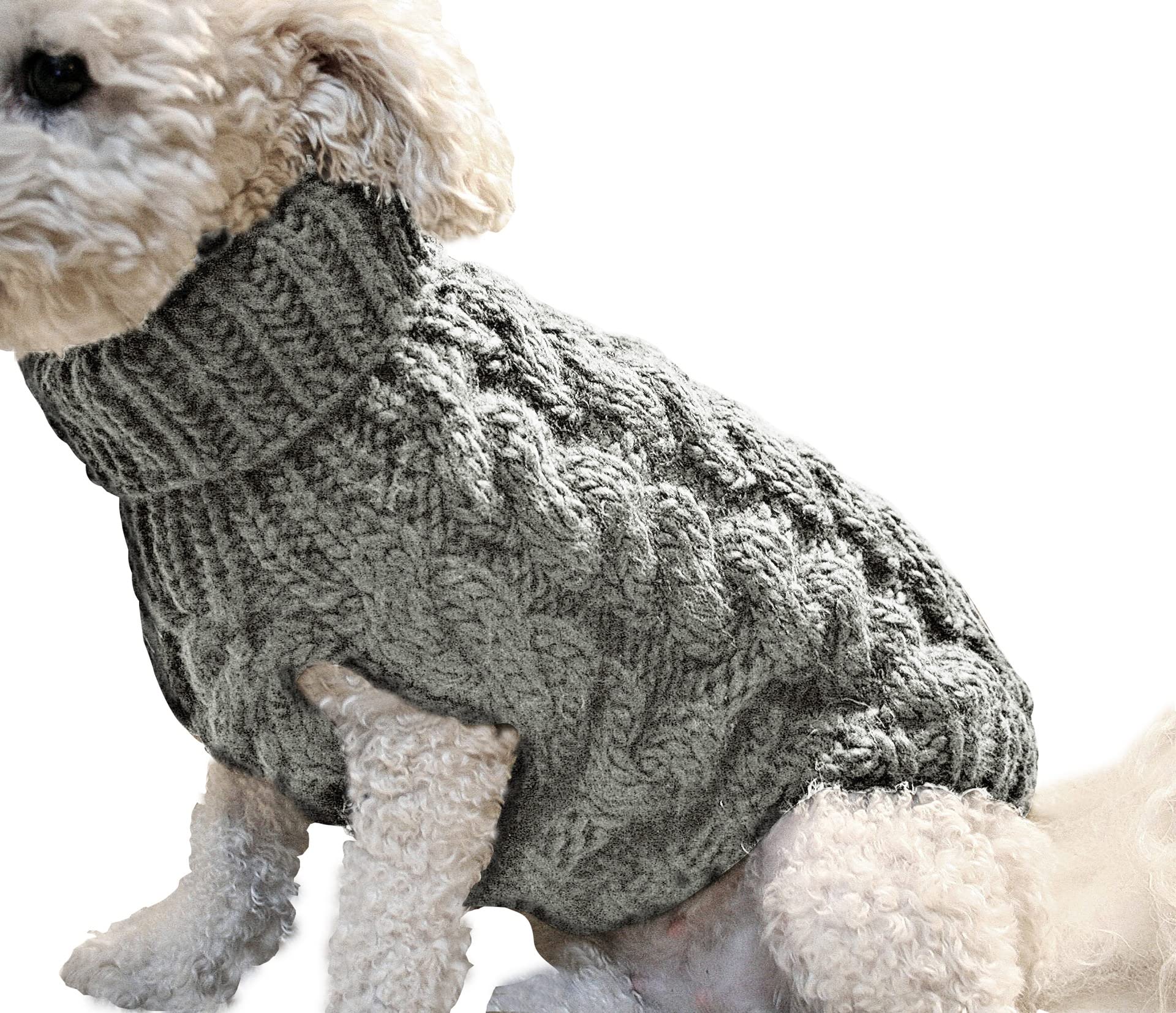 Stylish Turtleneck Dog Sweater - Warm, Soft & Breathable Winter Wear for Small Dogs - Perfect for Cold Weather Walks & Indoor Comfort
