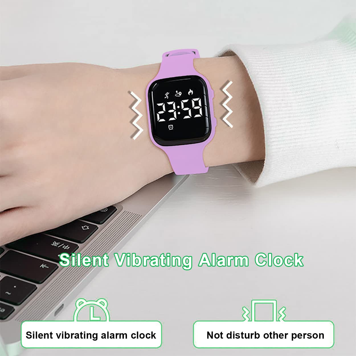 Kids Fitness Tracker Watch - Step Counter, Calorie & Distance Monitor, LED Sports Watch with Timer, 2 Alarms, 21-Day Battery Life - No App/Bluetooth Needed - Perfect for Boys & Girls Outdoor Activities, School PE & Daily Exercise