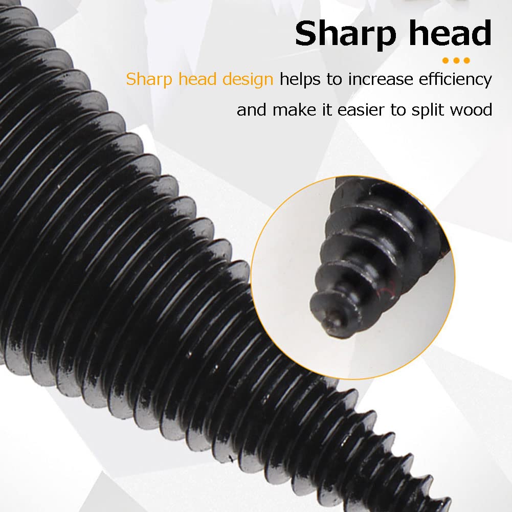 2Pcs 32mm Wood Splitting Drill Bit - Heavy Duty Firewood Splitter & Kindling Splitter for Log Splitting | Perfect for Fireplace, Camping, Wood Stove & DIY Wood Chopping Projects