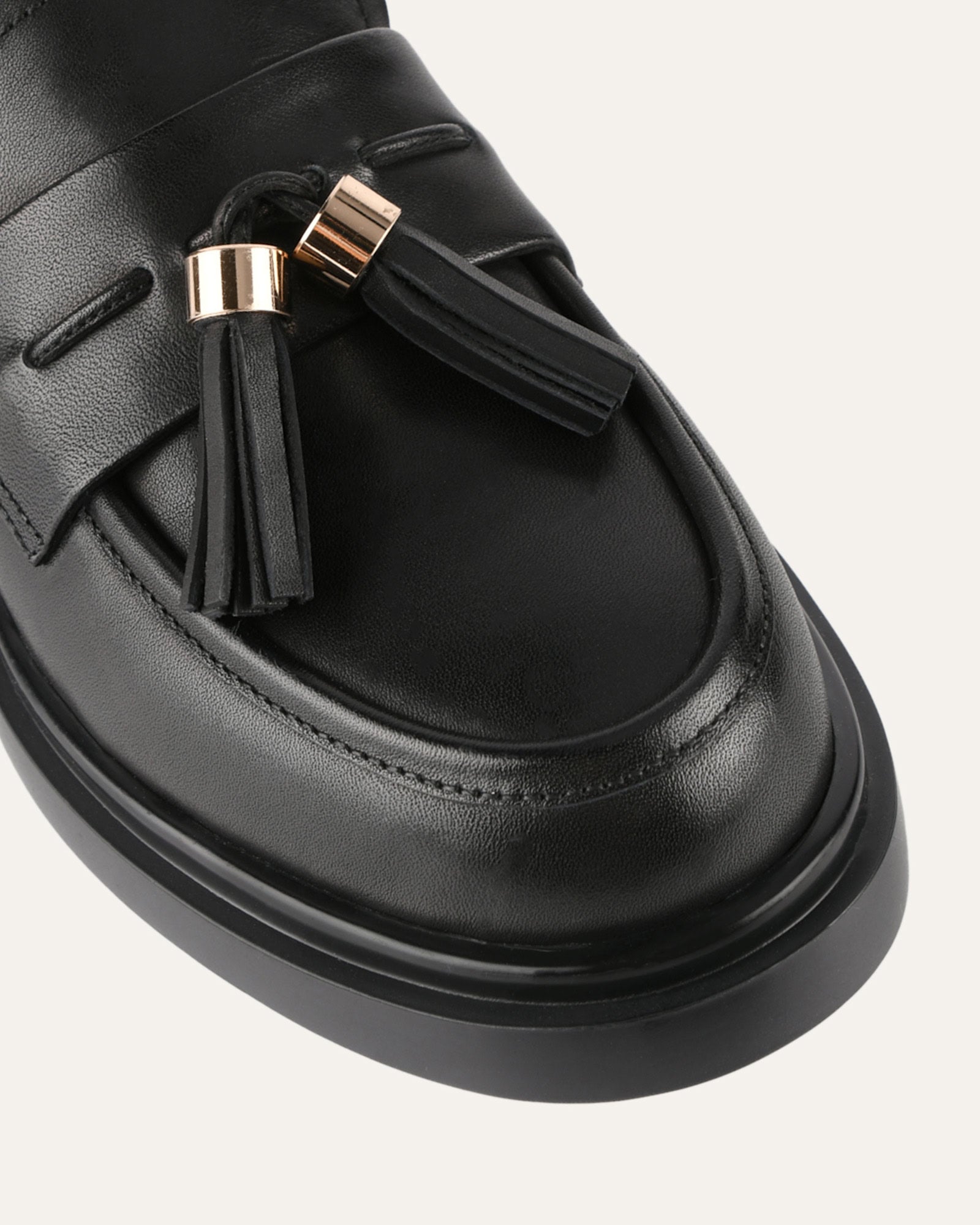 Julius Black Leather Loafers for Men - Comfortable & Stylish Slip-On Shoes for Business, Casual & Office Wear