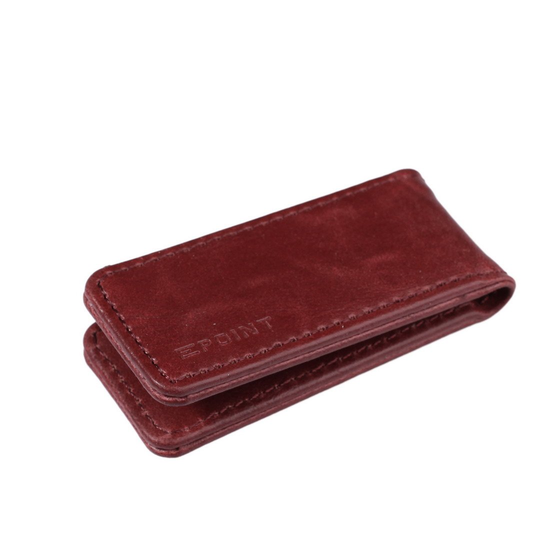 Epoint EQA12B03 Premium Red PU Leather Money Clip - Stylish Designer Wallet Accessory for Men | Perfect Gift for Birthday, Anniversary & Father's Day | Ideal for Cash, Cards & Everyday Carry