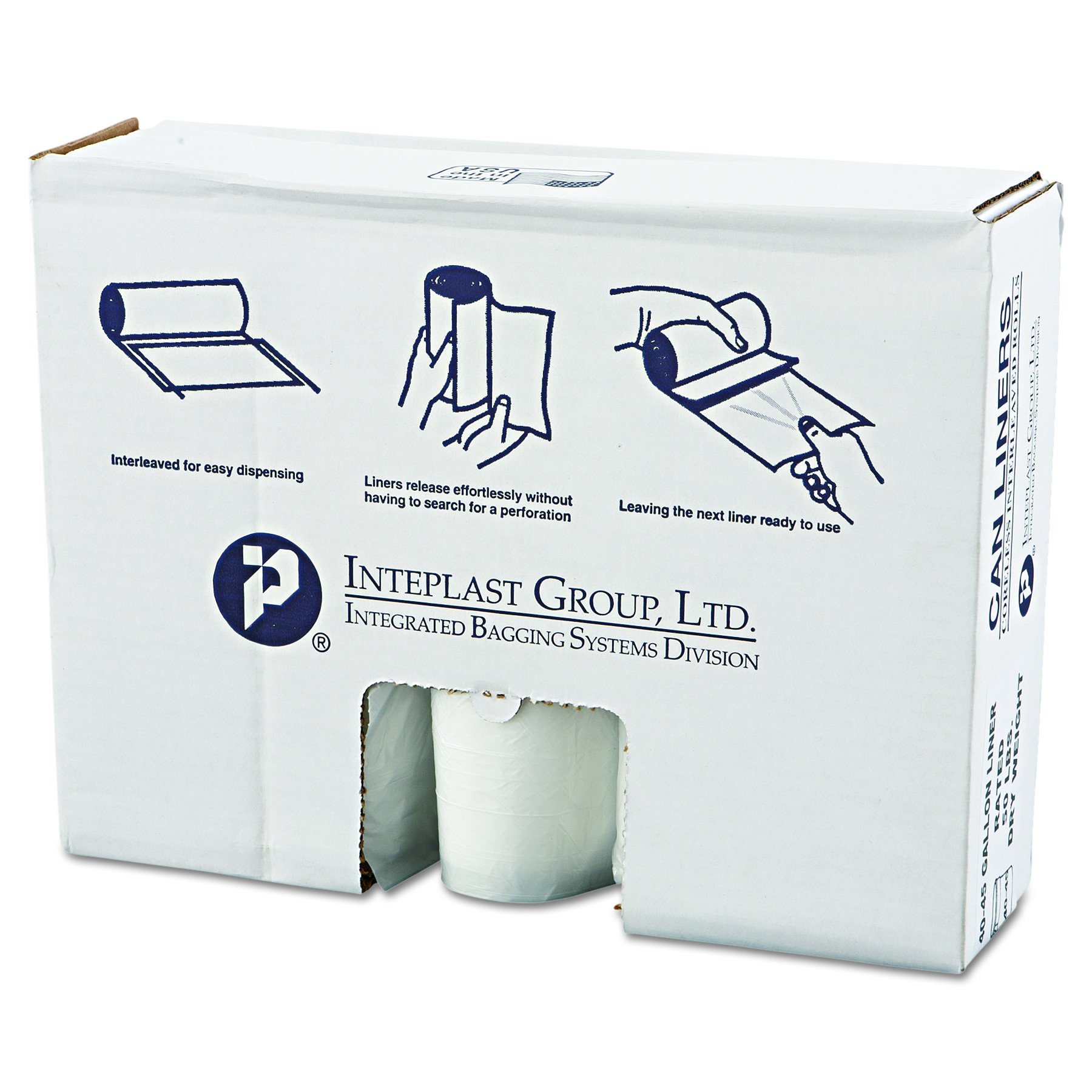 Inteplast Group VALH4048N14 40-45 Gallon Heavy Duty Trash Bags - 46
