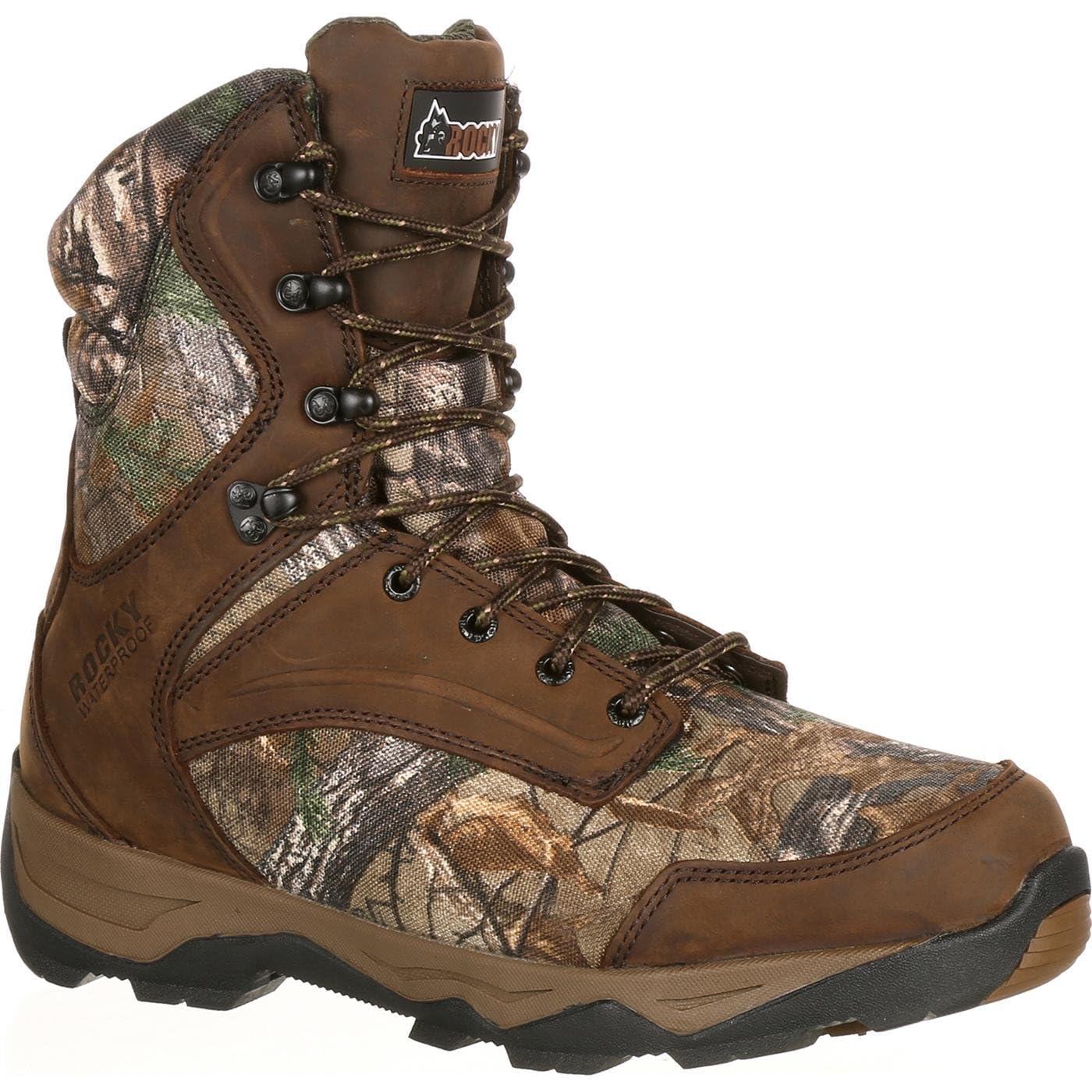 ROCKY Retractable Waterproof 800G Insulated Winter Boots for Men & Women - Heavy Duty Cold Weather Hiking, Hunting & Snow Boots for Outdoor Adventures