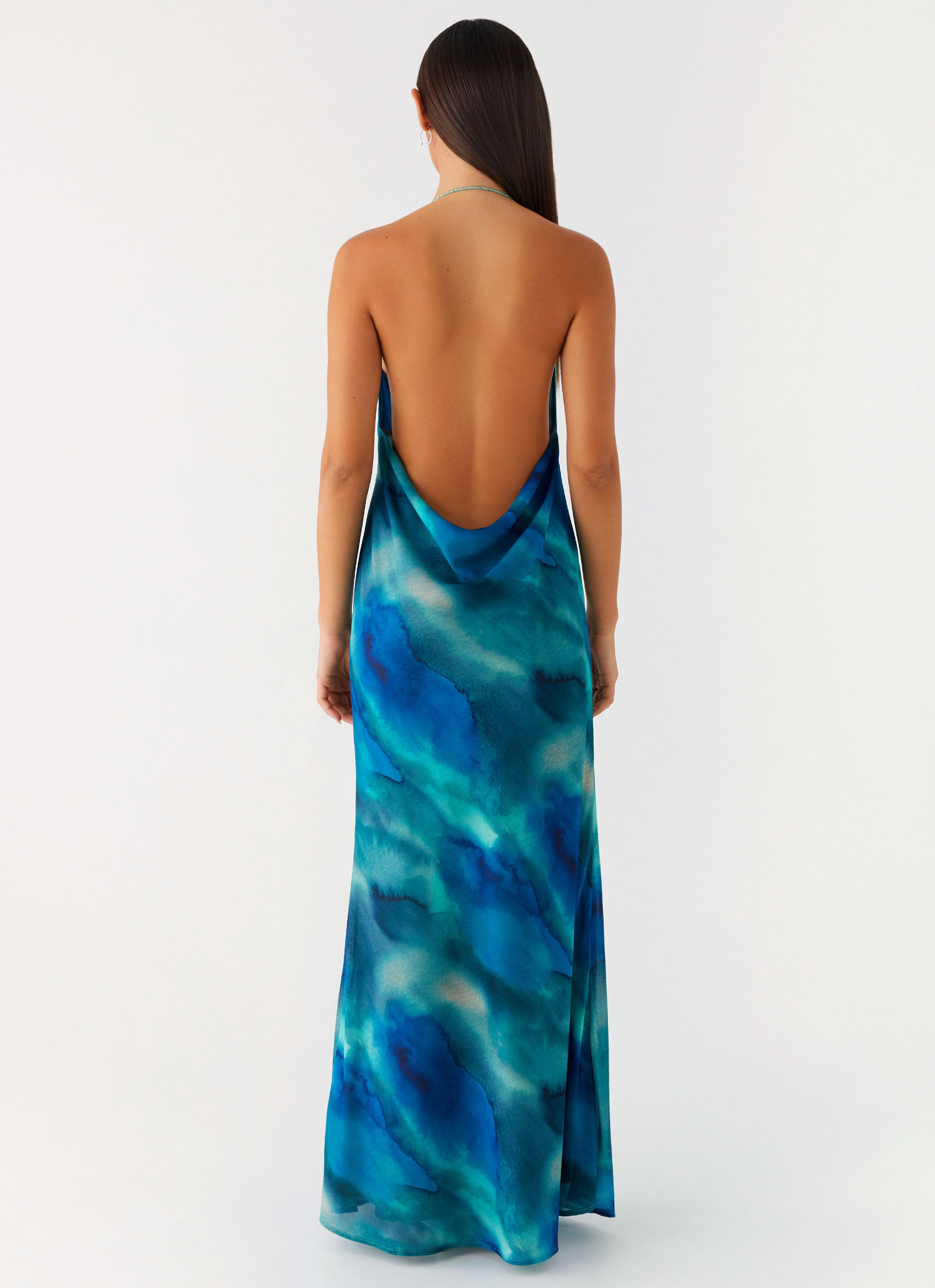Journey Maxi Dress - Blue Tie Dye Flowy Boho Summer Dress for Women | Perfect for Beach Vacations, Music Festivals & Casual Outings