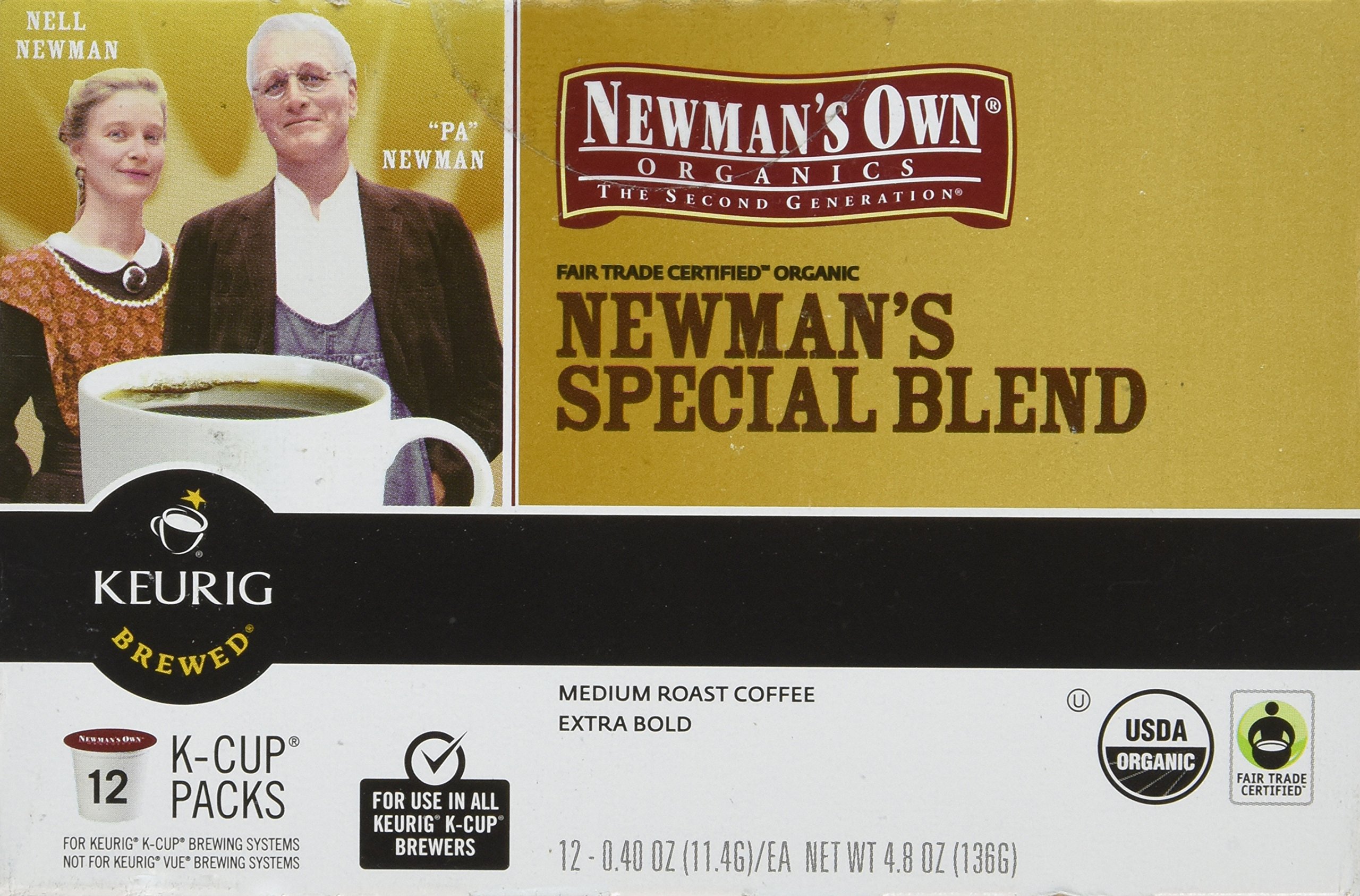 Newman's Special Blend Extra Bold Coffee Pods (24 K-Cups) - Compatible with Keurig Brewers | Rich Dark Roast for Morning Energy & Office Use