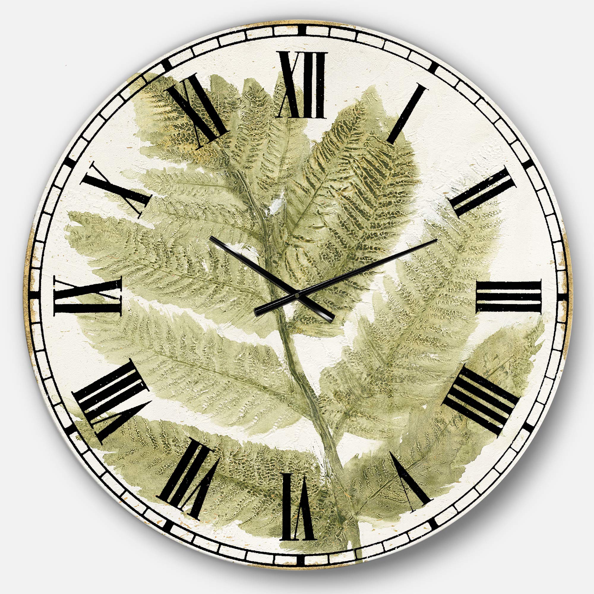 Designart Simple Forest I Wall Art - Farmhouse Round Metal Wall Clock for Home, Living Room, Bedroom & Office Decor | Rustic Nature-Themed Decorative Clock for Cozy Spaces