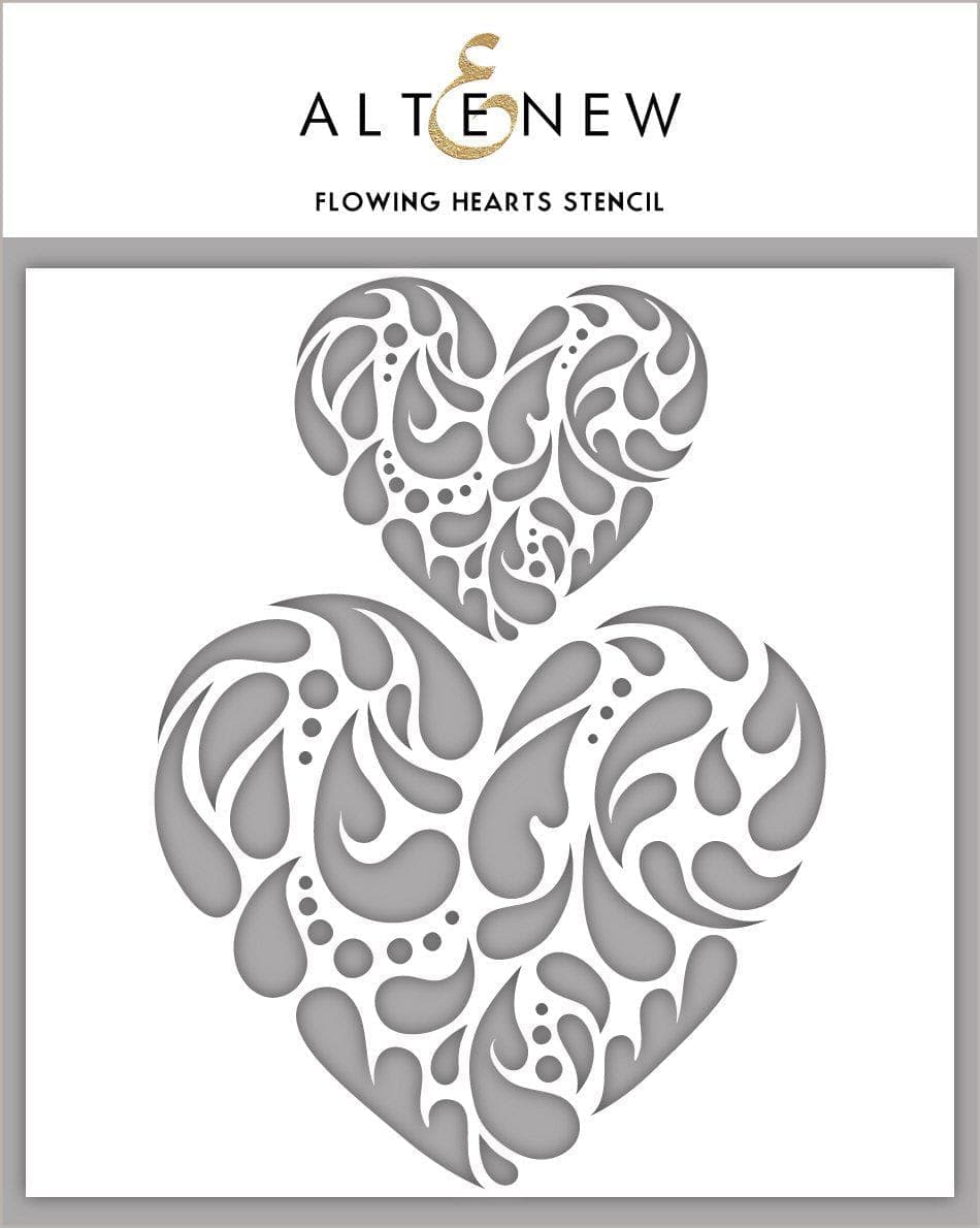 Flowing Hearts Stencil for Painting - Reusable DIY Craft Template for Walls, Fabric & Wood - Perfect for Home Decor, Scrapbooking & Art Projects